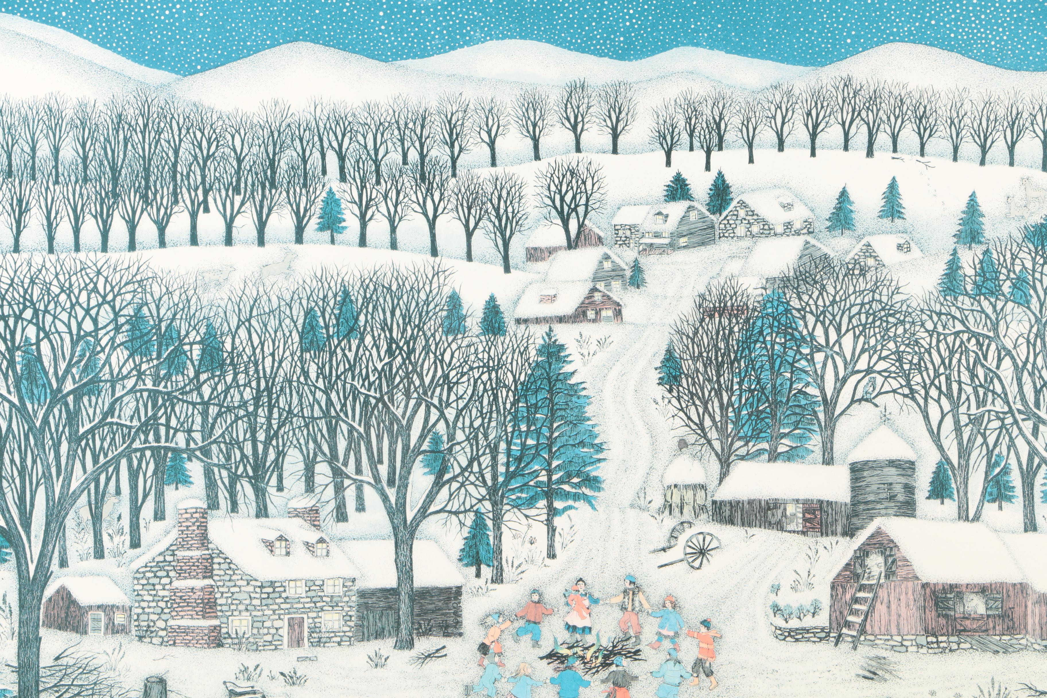 Cuca Romley Offset Lithograph on Paper "Winter Lights"