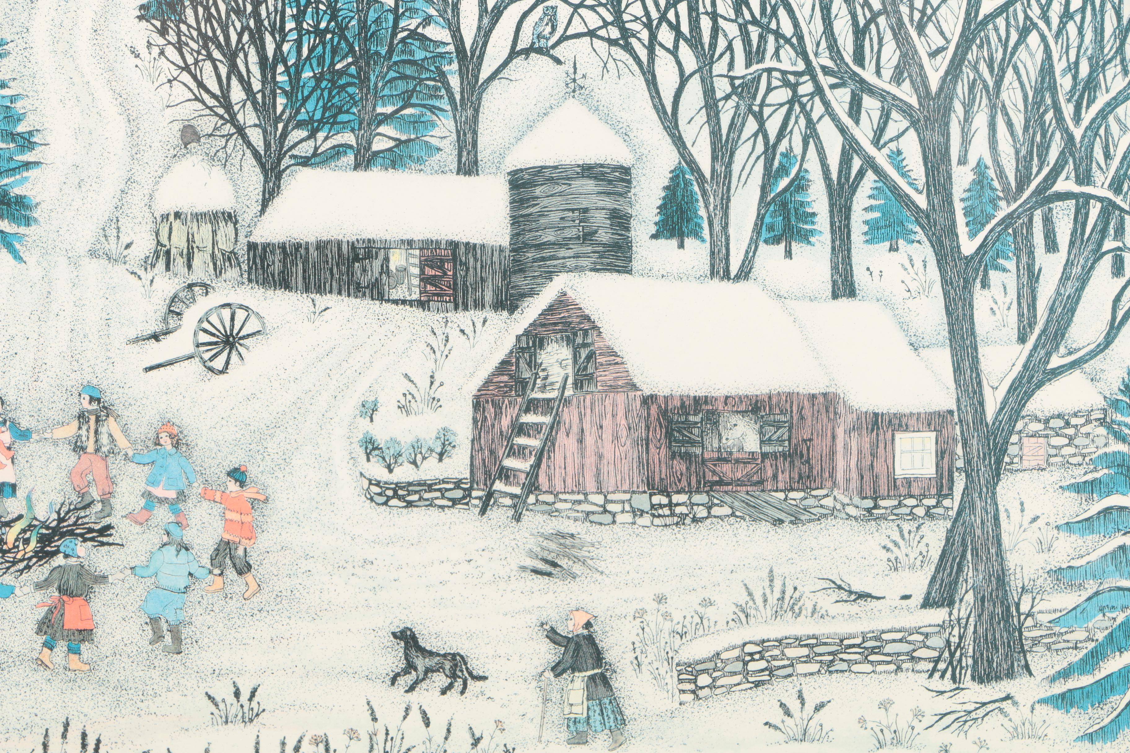 Cuca Romley Offset Lithograph on Paper "Winter Lights"