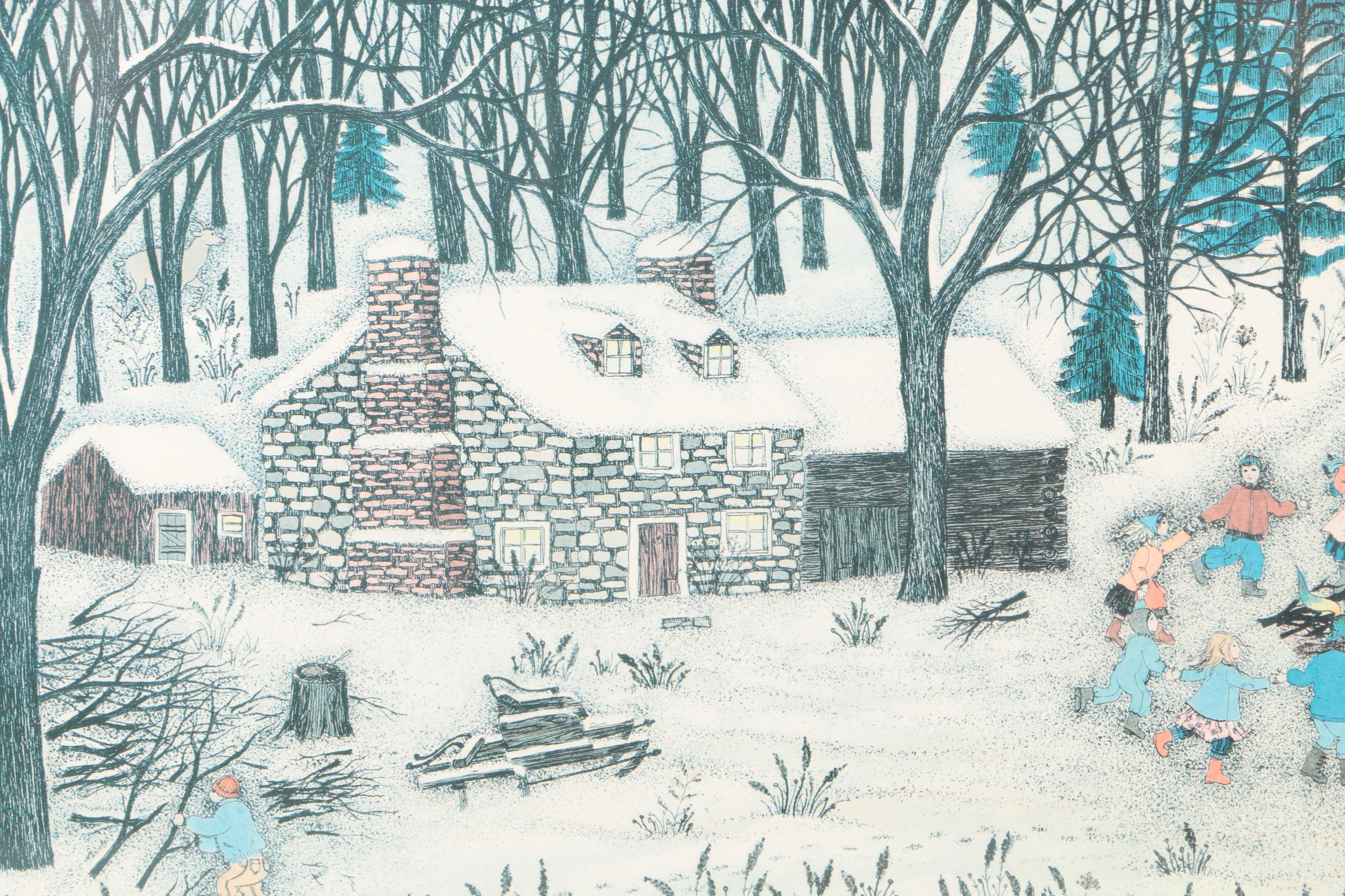 Cuca Romley Offset Lithograph on Paper "Winter Lights"