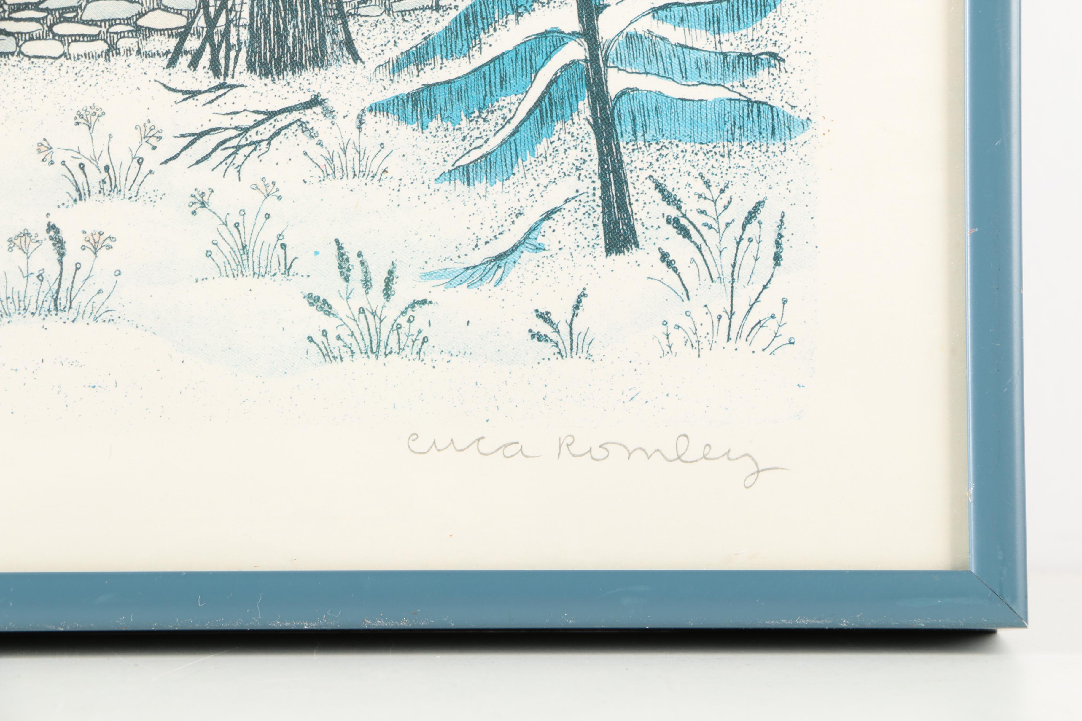 Cuca Romley Offset Lithograph on Paper "Winter Lights"