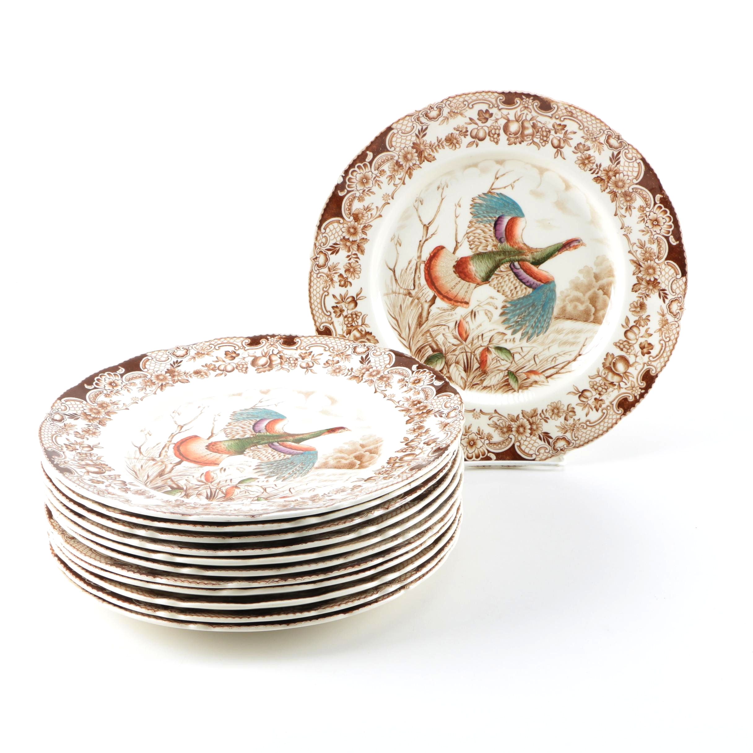 Johnson Brothers "Wild Turkey" Windsor Ware Plates