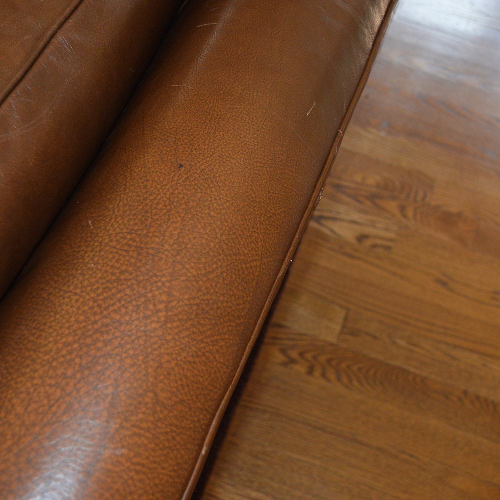 "Earnest Hemingway Collection" Brown Leather Sofa by Thomasville