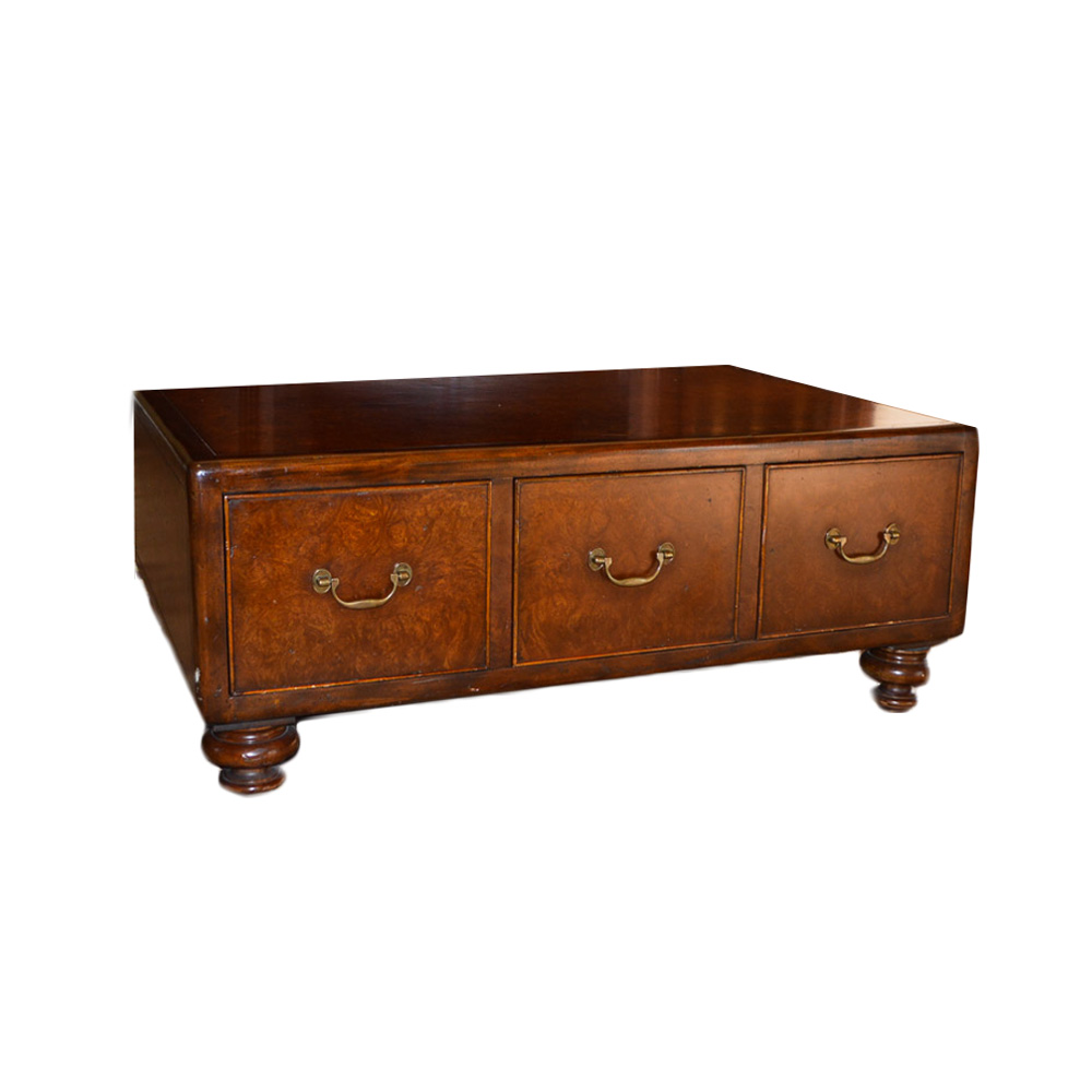 "Ernest Hemingway Collection" Burl Coffee Table by Thomasville