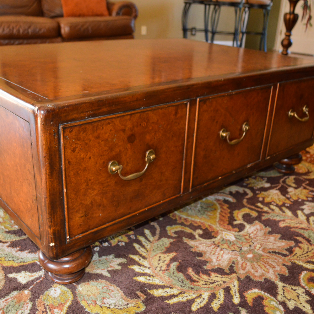 "Ernest Hemingway Collection" Burl Coffee Table by Thomasville