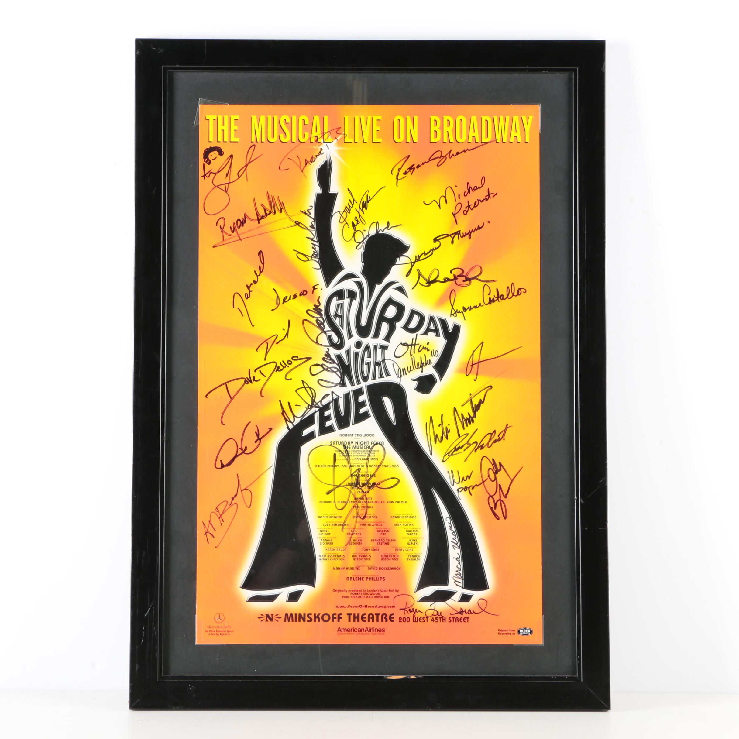 Offset Lithograph "Saturday Night Fever" Signed Broadway Musical Poster