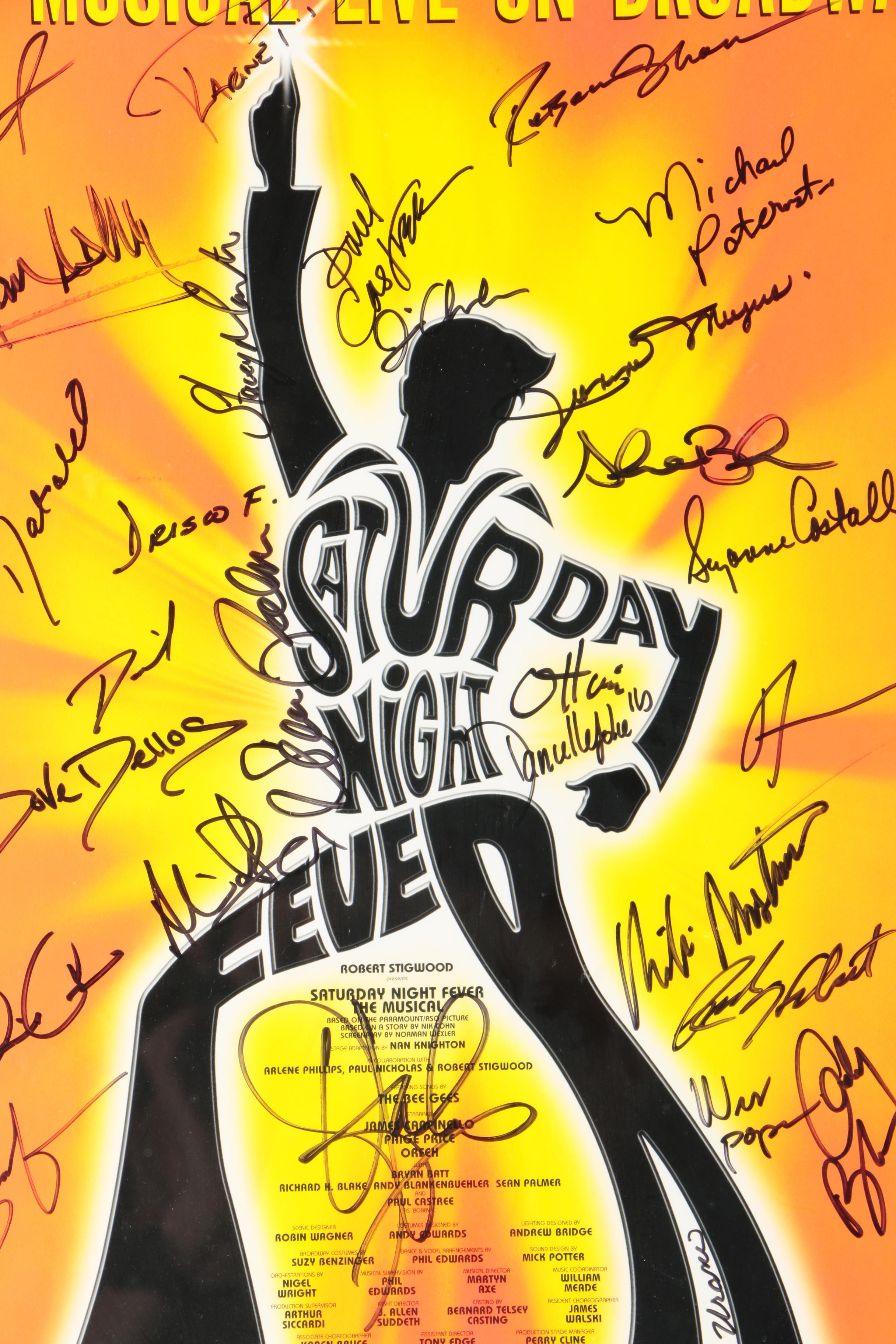 Offset Lithograph "Saturday Night Fever" Signed Broadway Musical Poster
