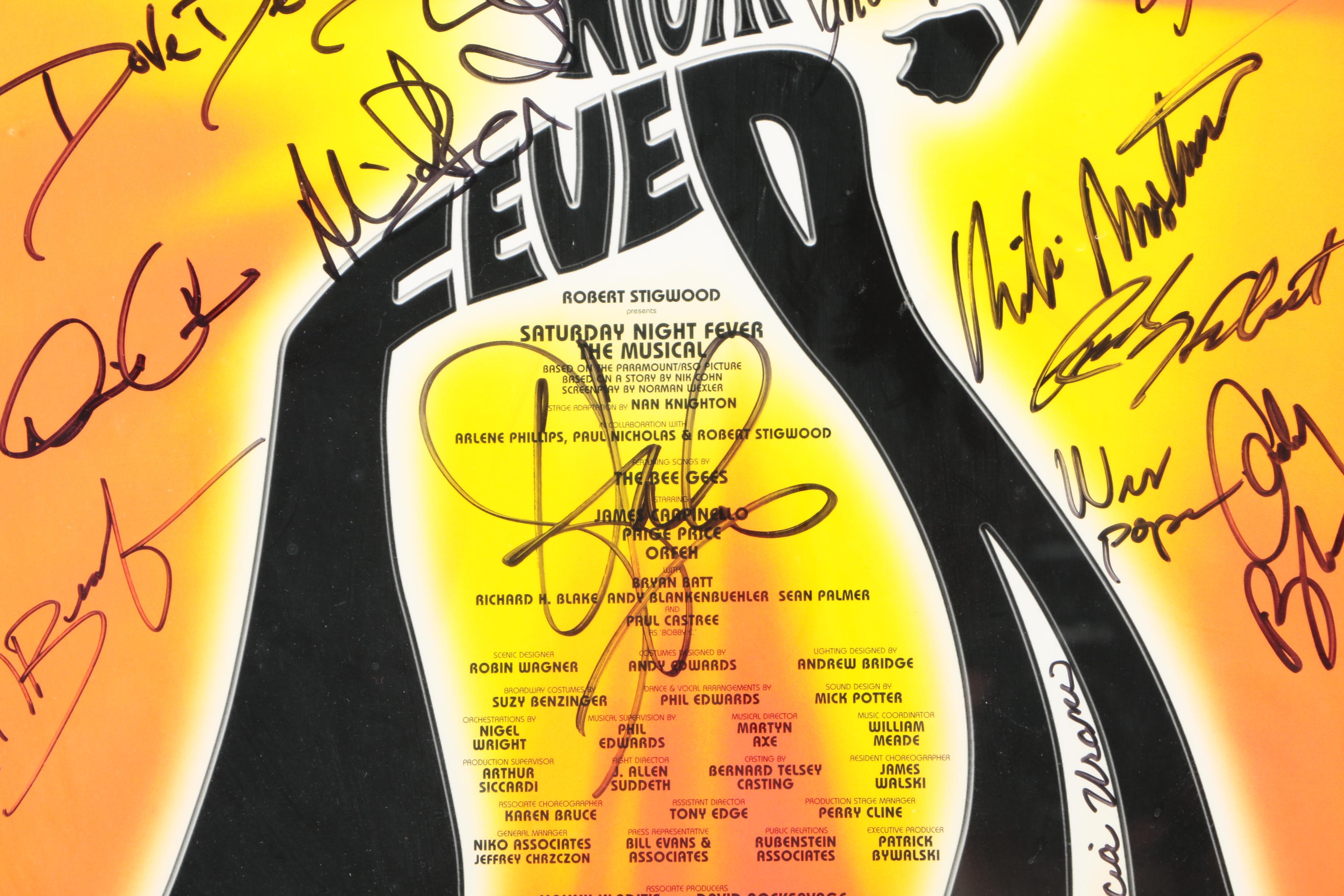 Offset Lithograph "Saturday Night Fever" Signed Broadway Musical Poster