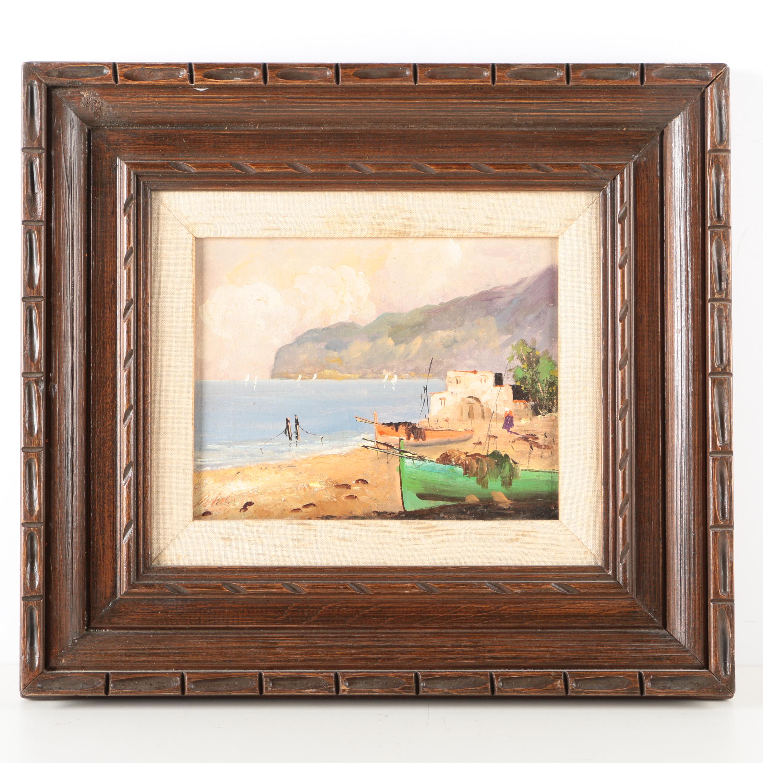 Oil Painting on Canvas of Coastal Scene