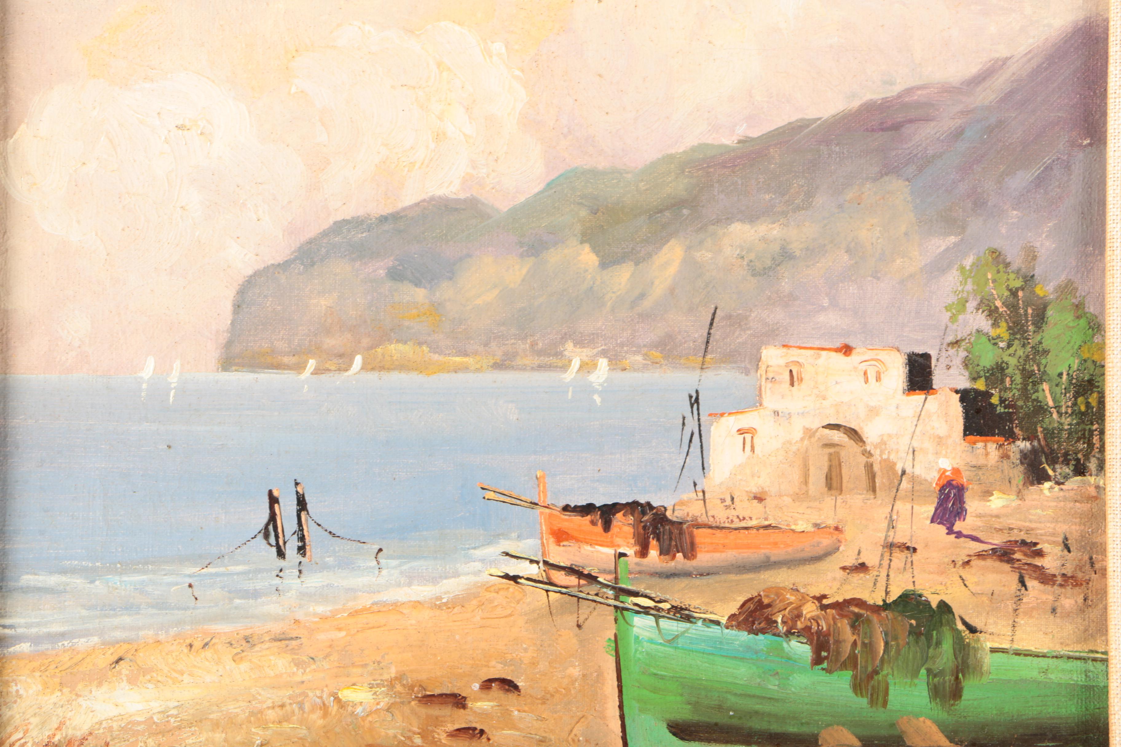 Oil Painting on Canvas of Coastal Scene