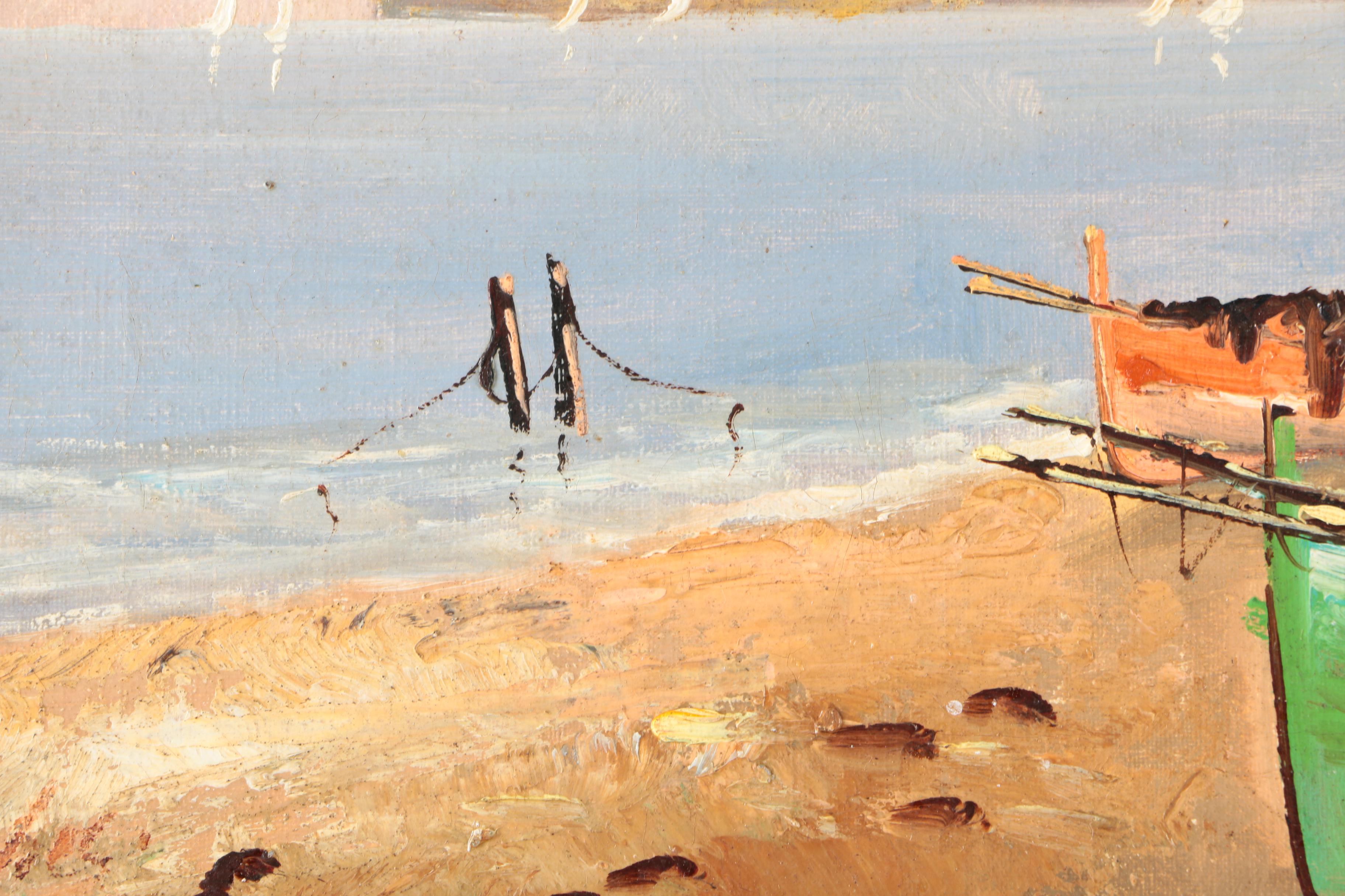 Oil Painting on Canvas of Coastal Scene