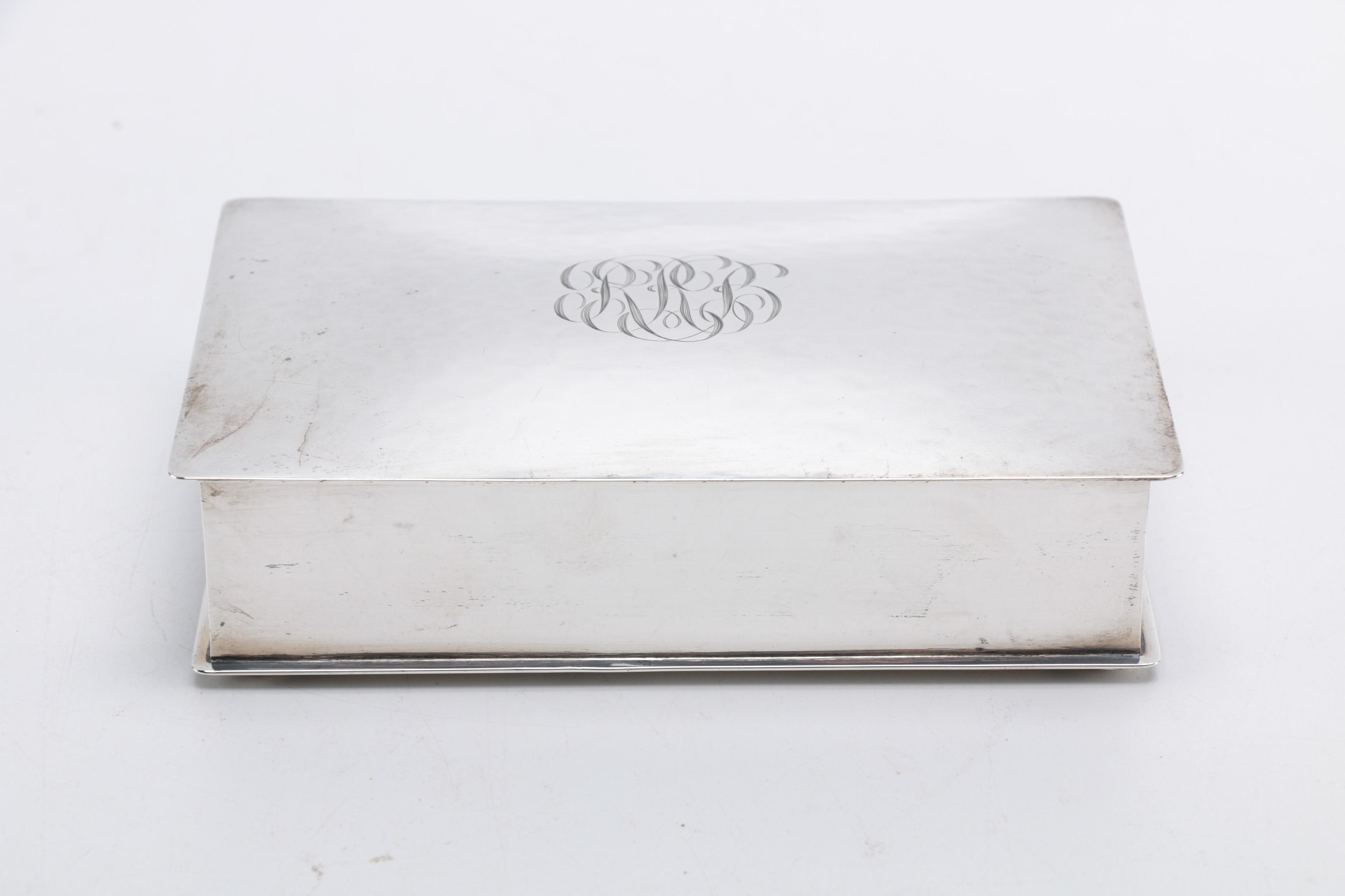 Hand-Wrought Monogrammed Sterling Silver Box