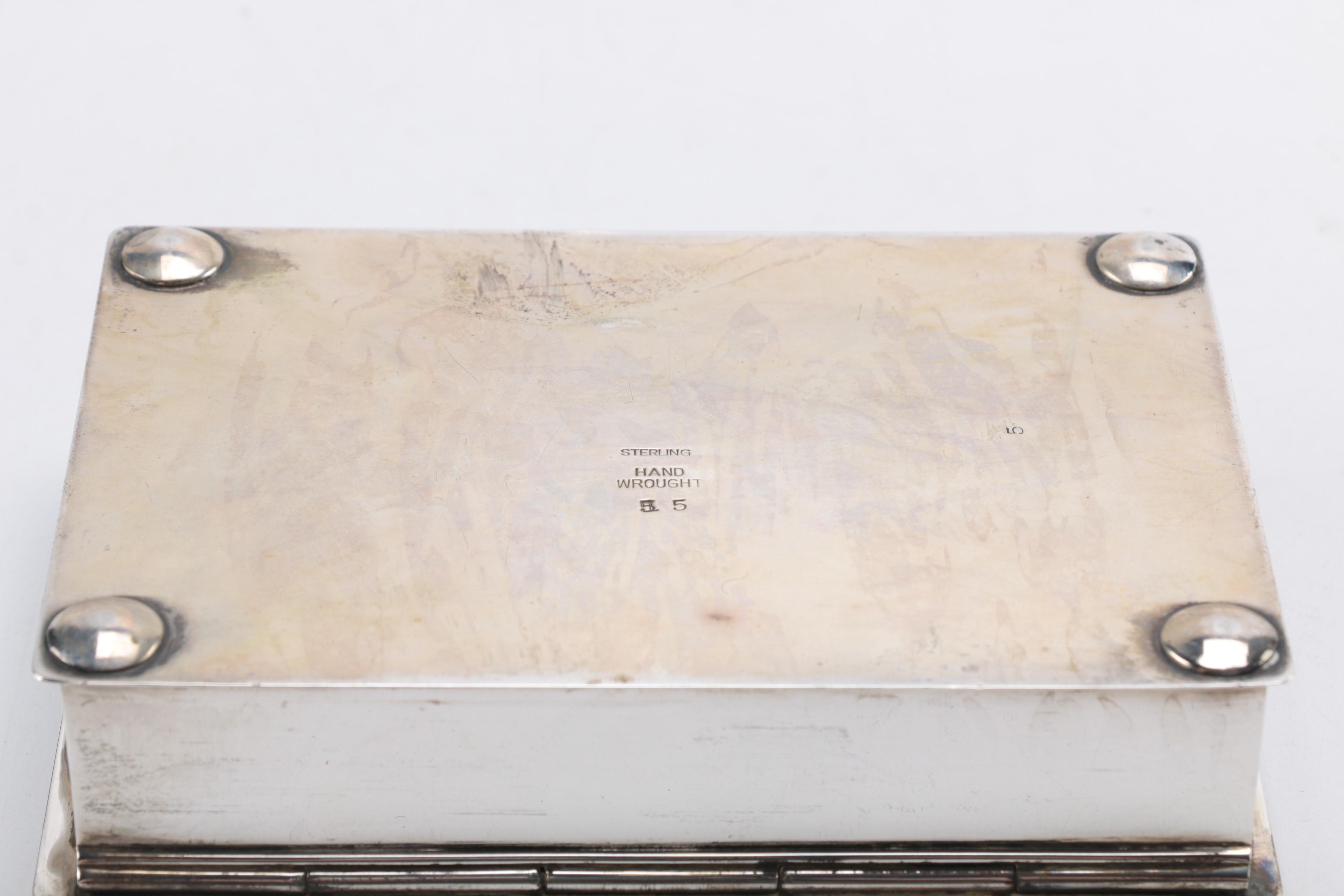 Hand-Wrought Monogrammed Sterling Silver Box