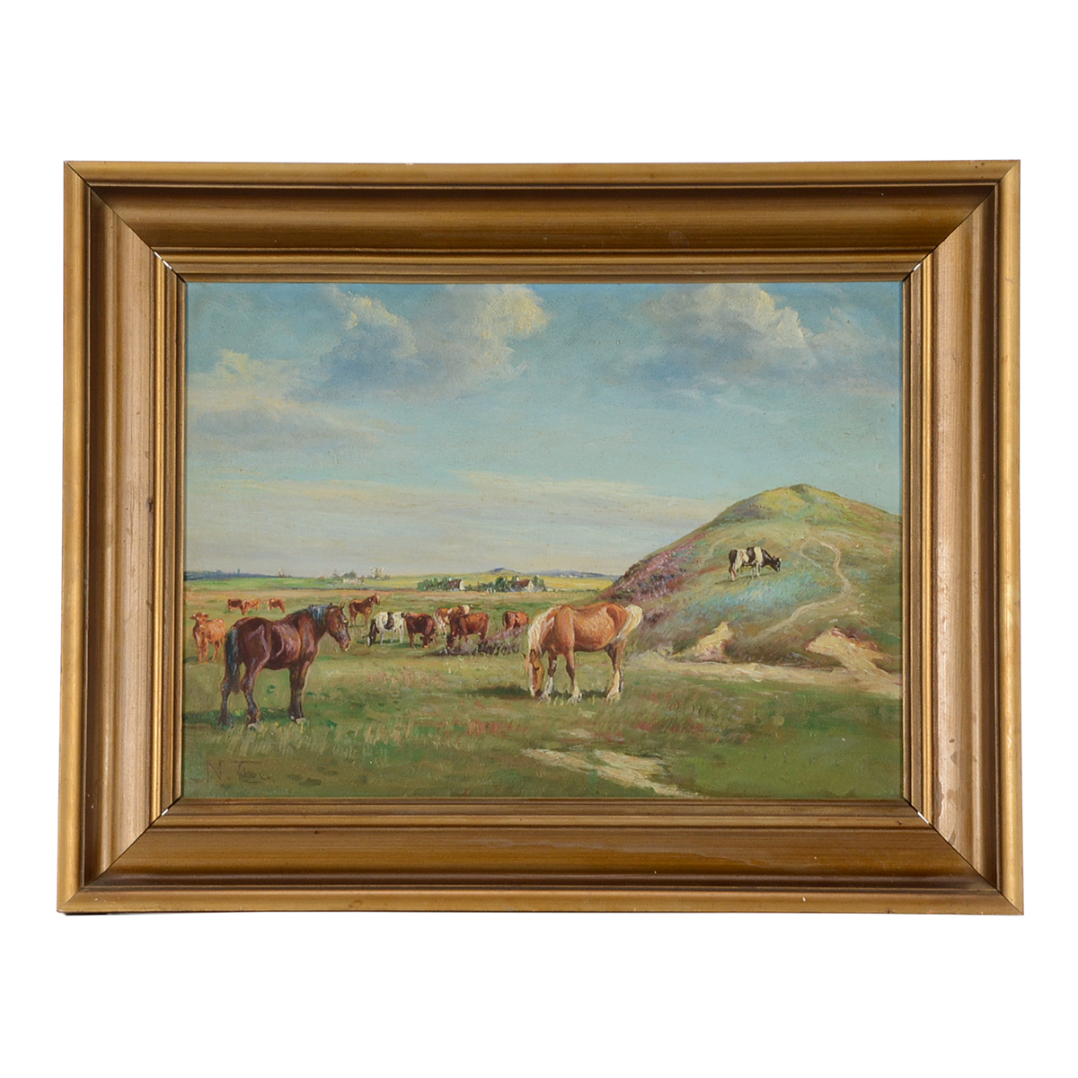 Niels Christiansen Original Pastoral Oil Painting on Canvas