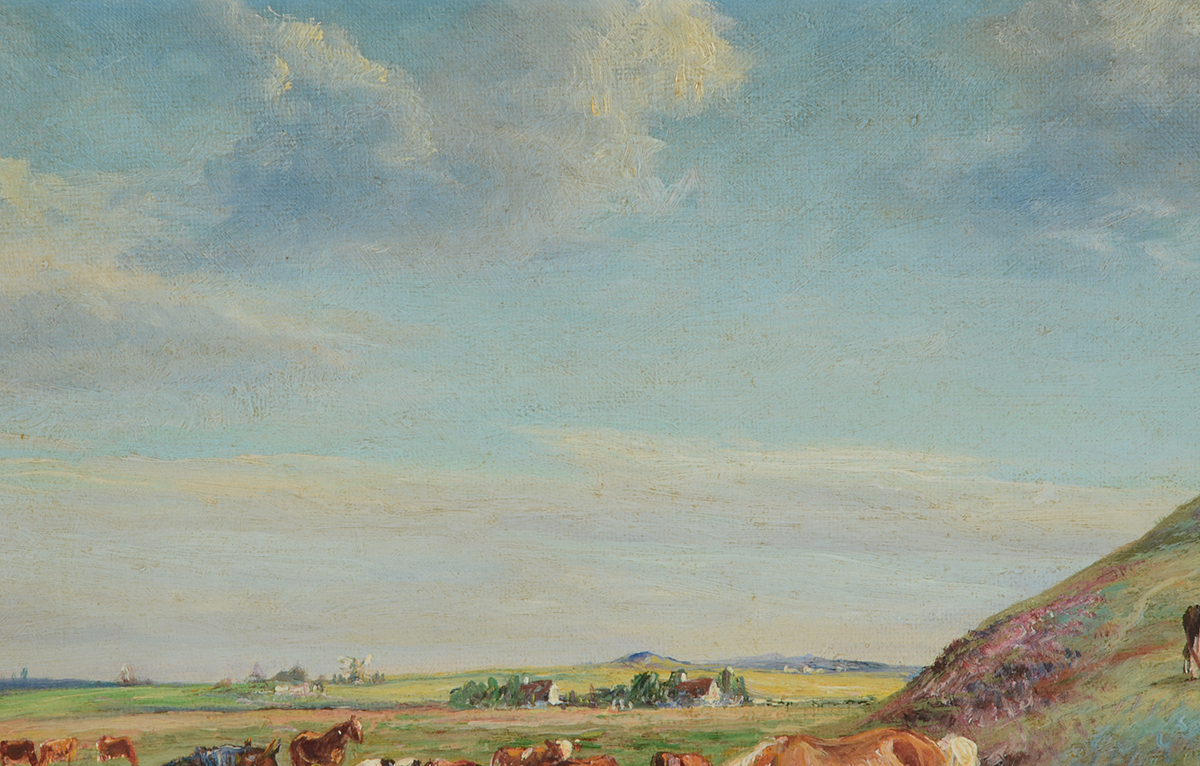 Niels Christiansen Original Pastoral Oil Painting on Canvas