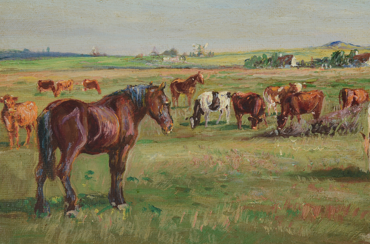 Niels Christiansen Original Pastoral Oil Painting on Canvas