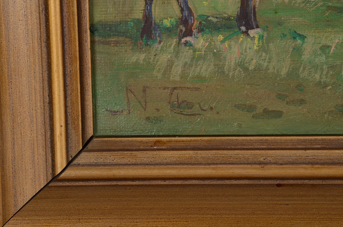 Niels Christiansen Original Pastoral Oil Painting on Canvas