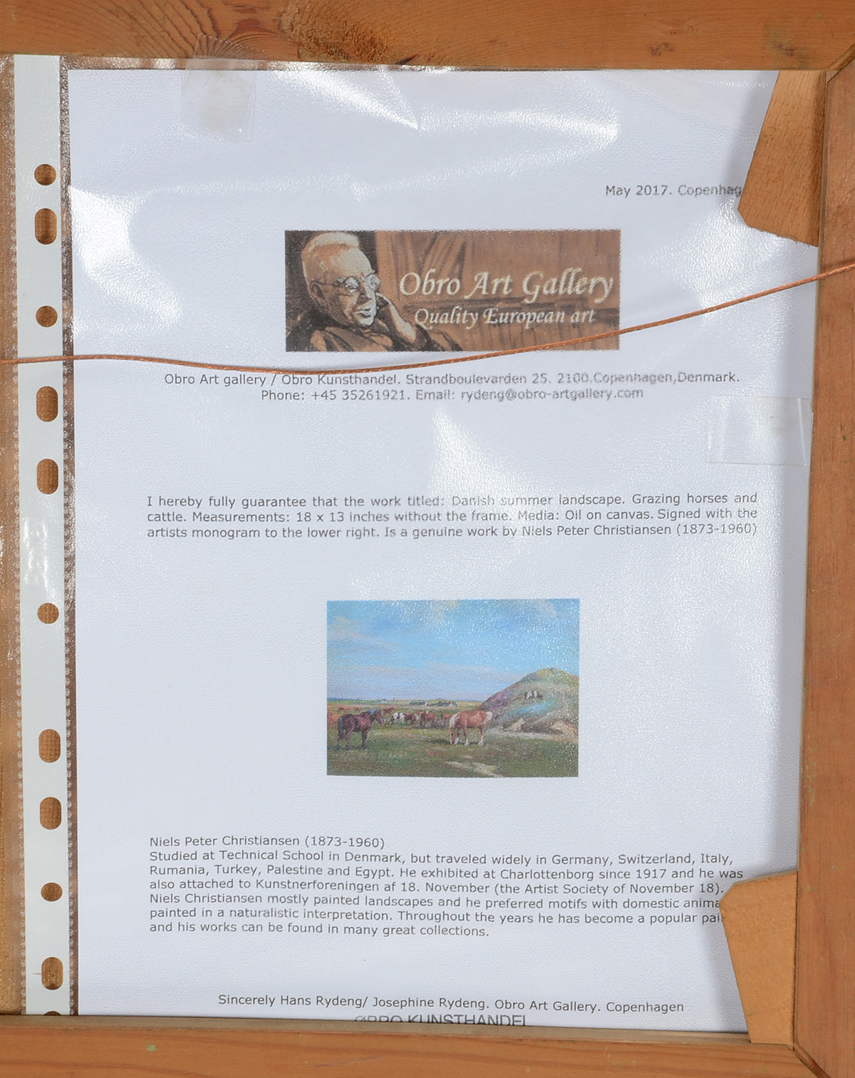 Niels Christiansen Original Pastoral Oil Painting on Canvas