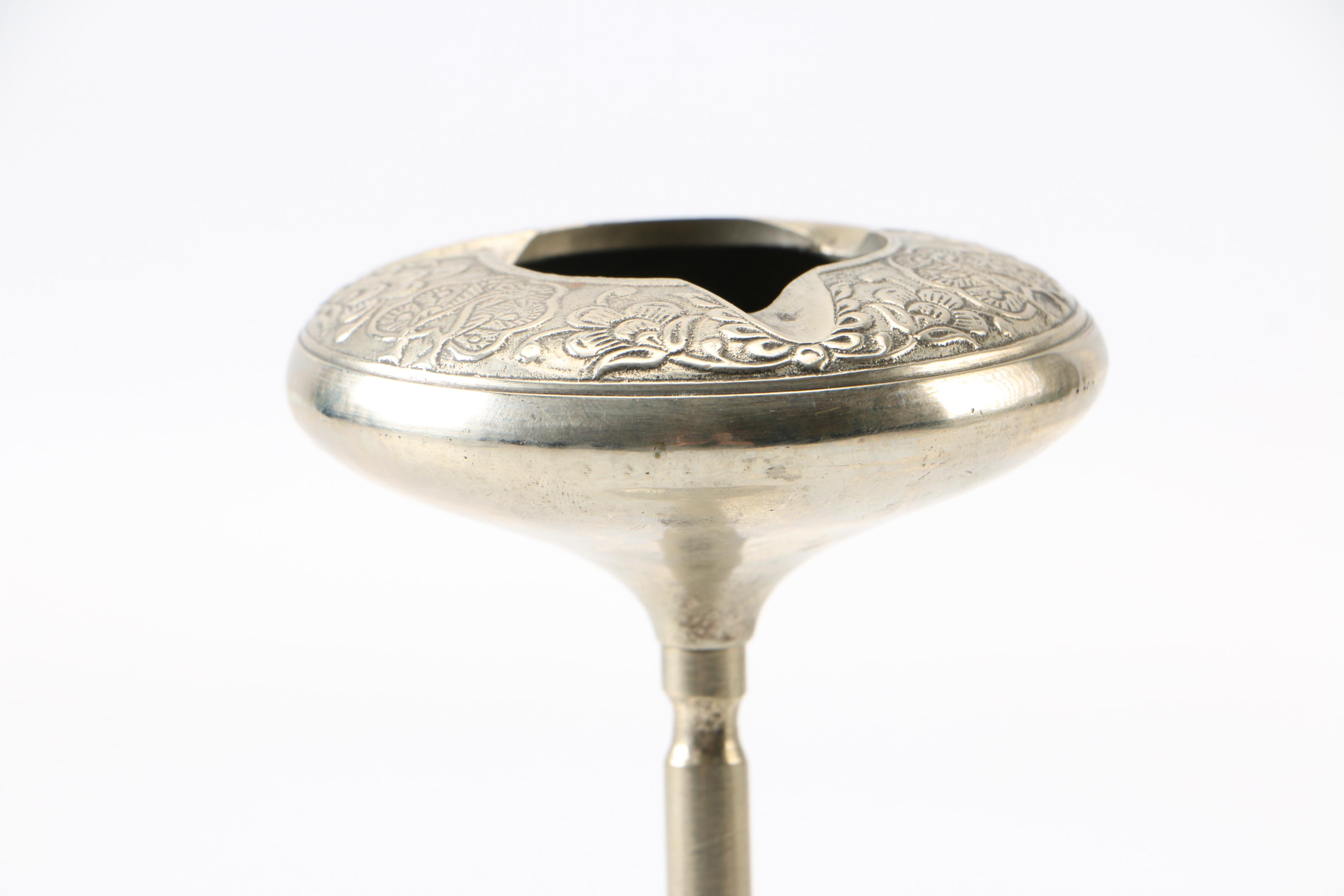 German Silver Footed Ashtray