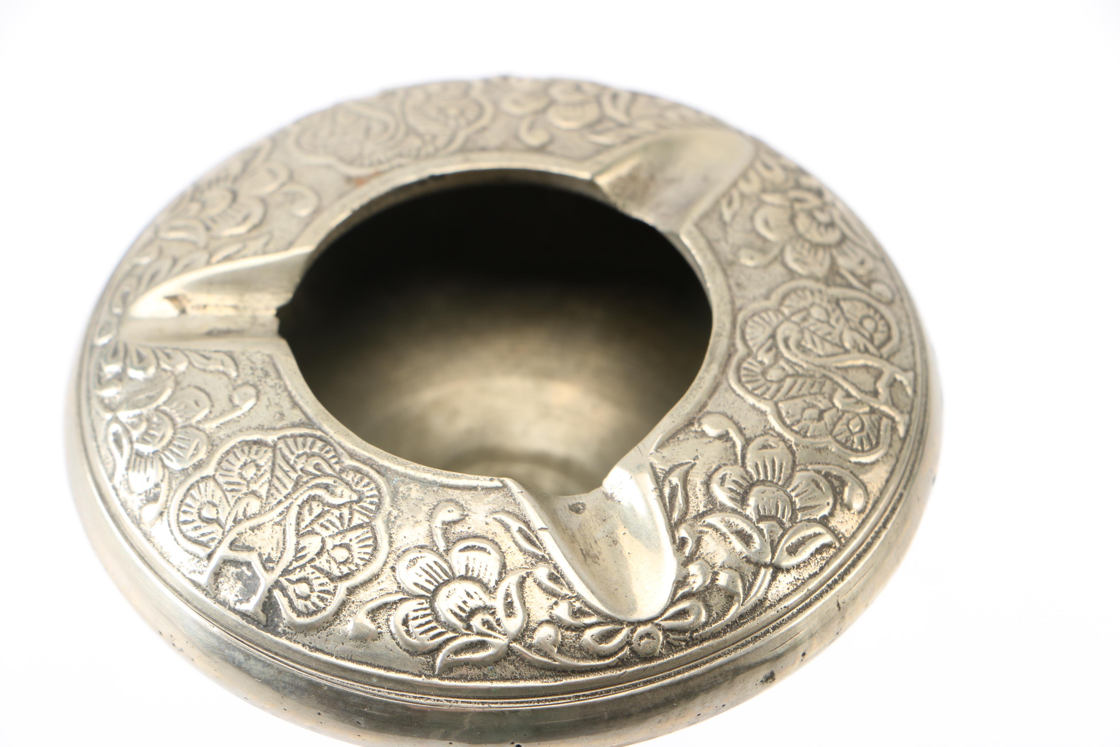 German Silver Footed Ashtray