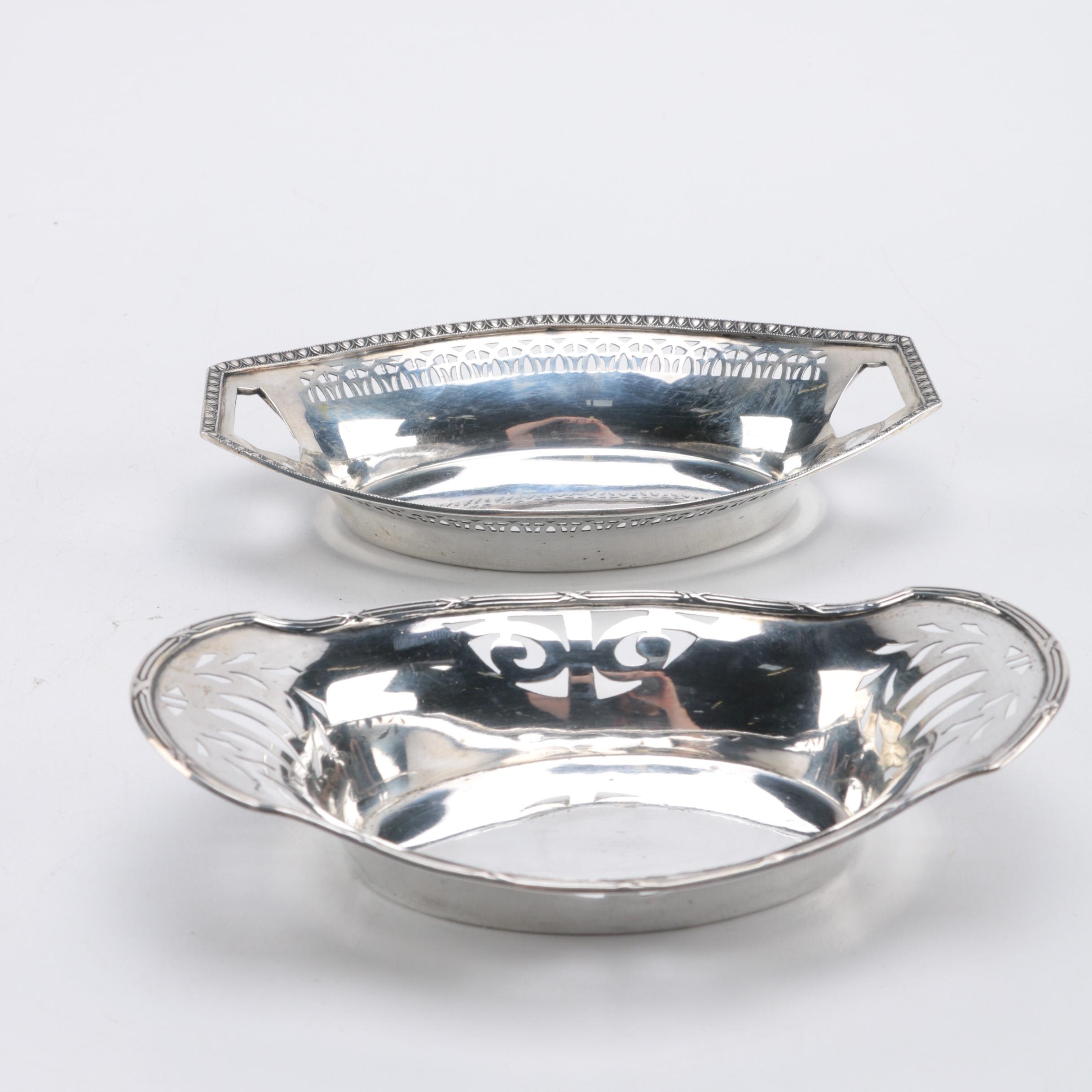 German 800 Pierced Silver Trays