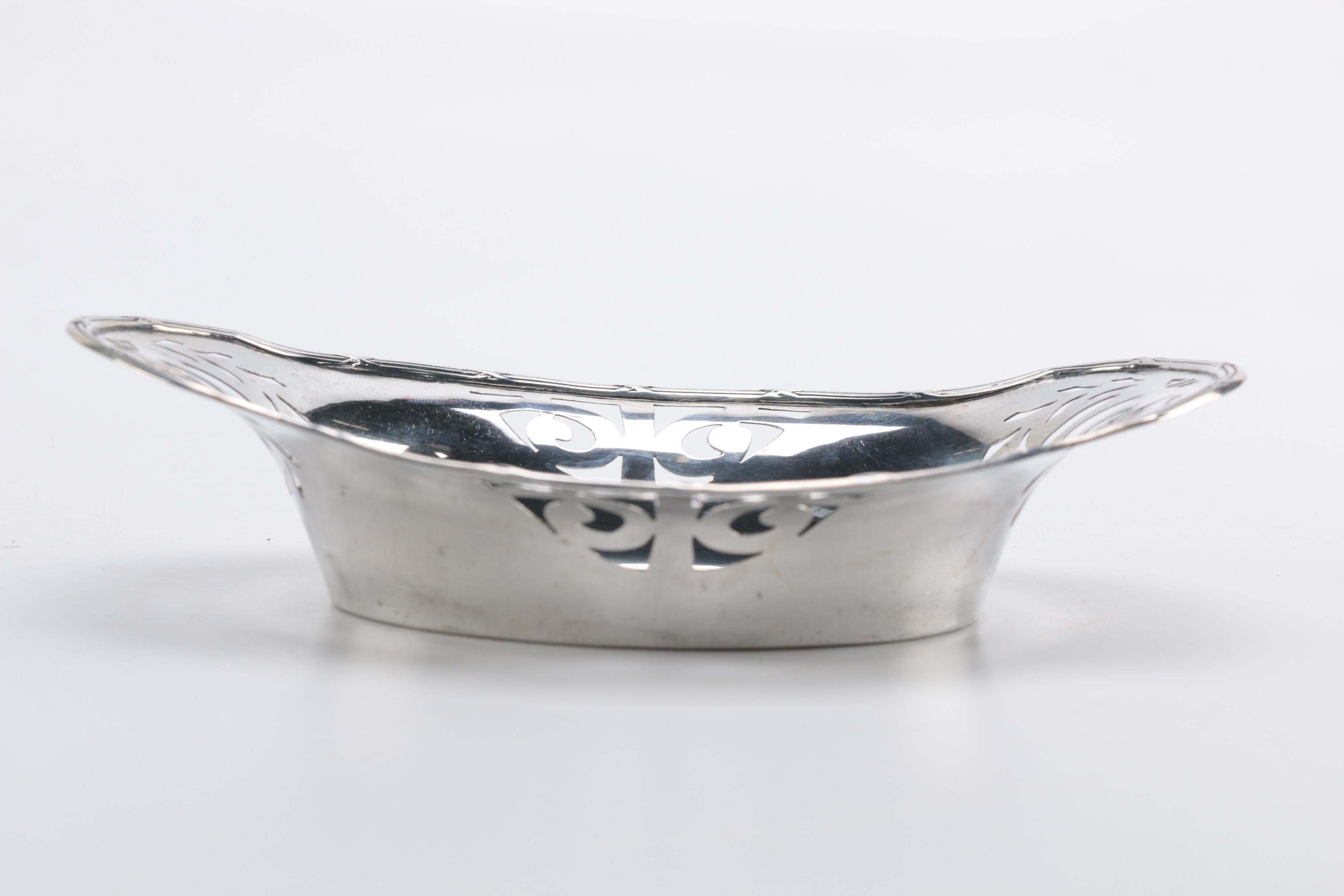 German 800 Pierced Silver Trays