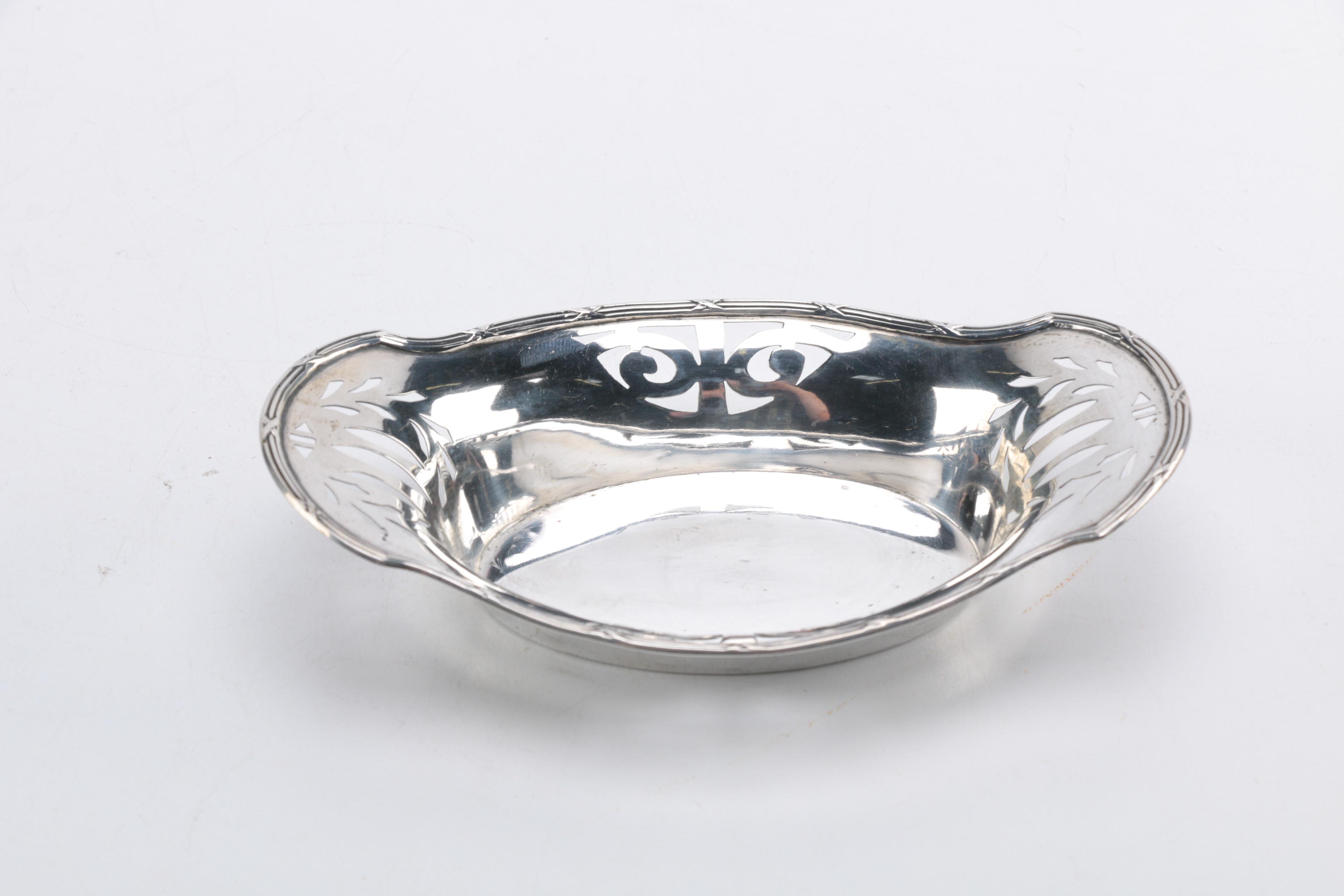 German 800 Pierced Silver Trays