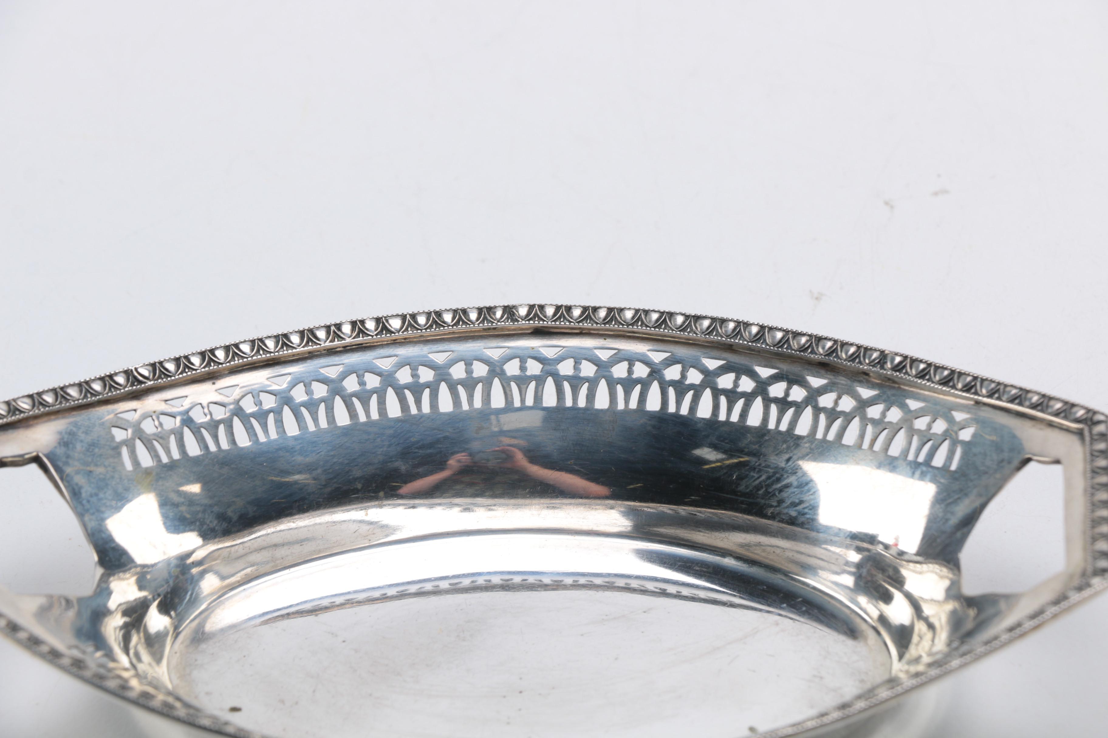 German 800 Pierced Silver Trays