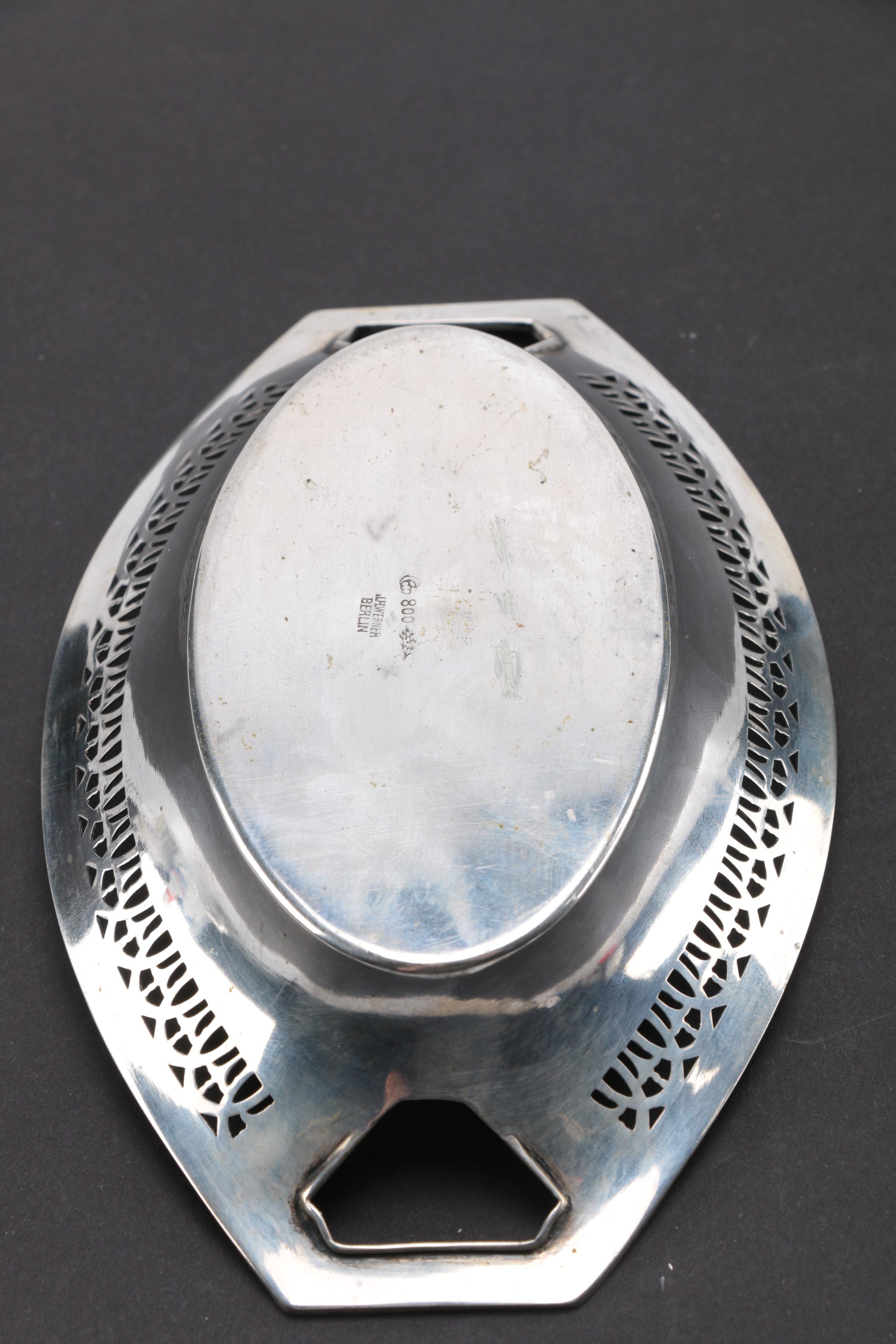 German 800 Pierced Silver Trays