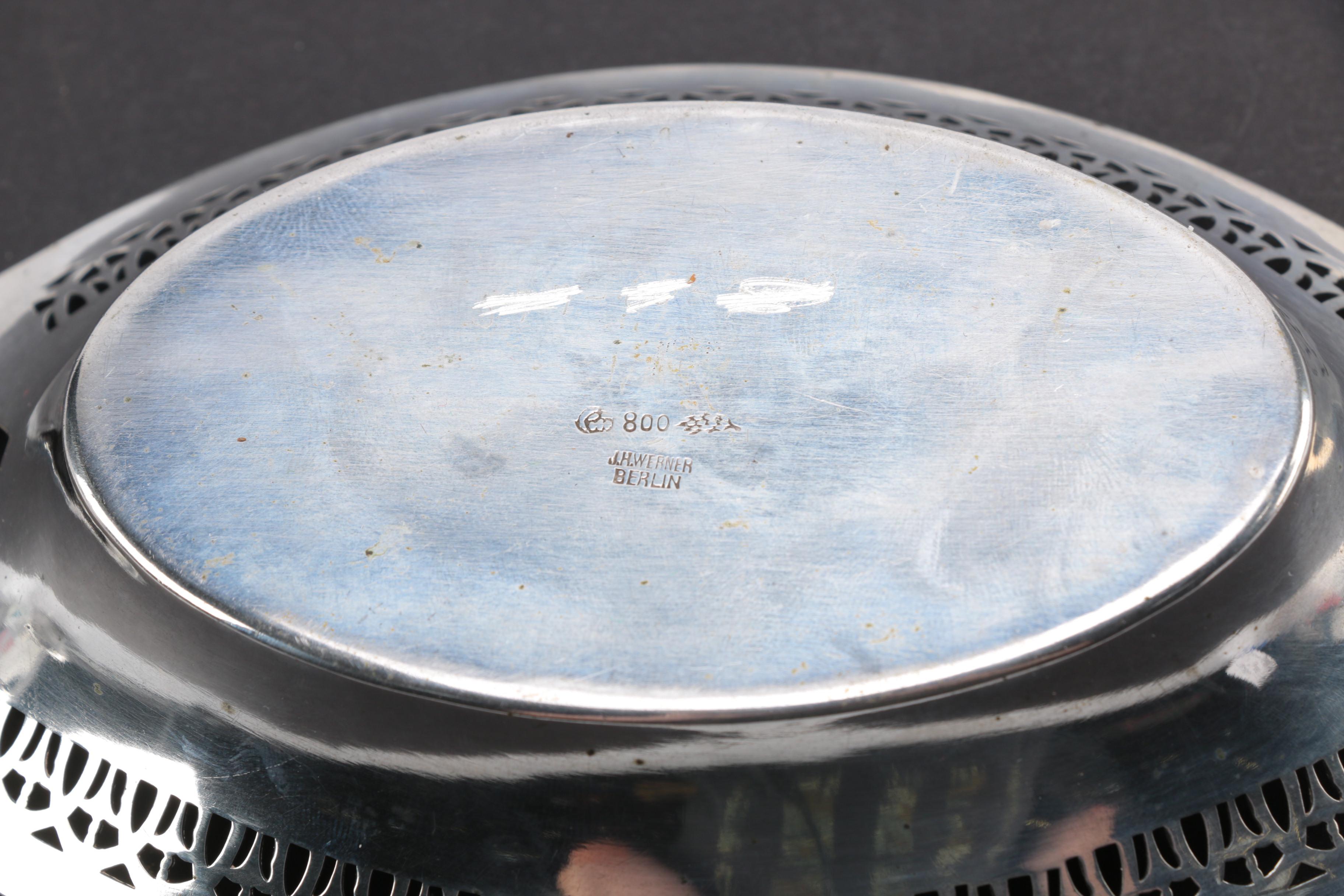 German 800 Pierced Silver Trays