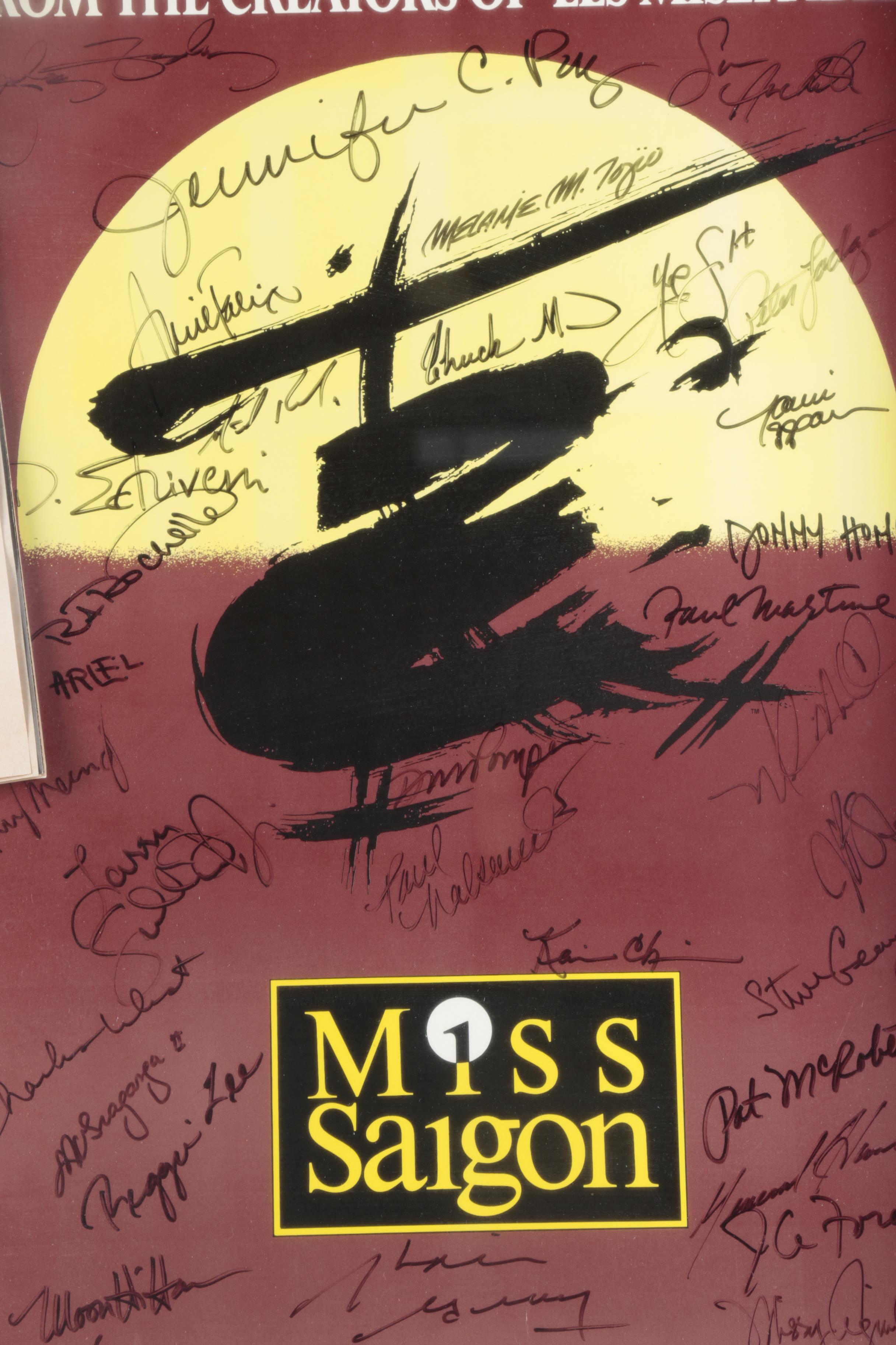 Cast Signed "Miss Saigon" Poster