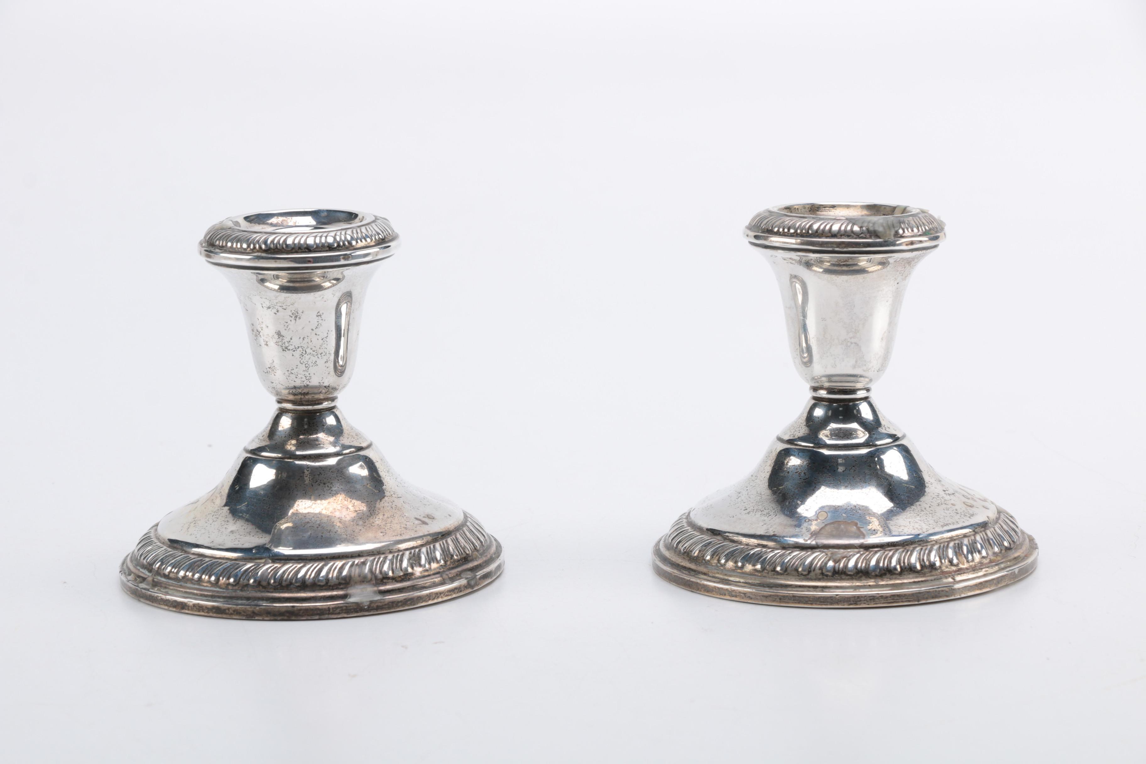 D.S. Spaulding Co. Weighted Sterling Candleholders