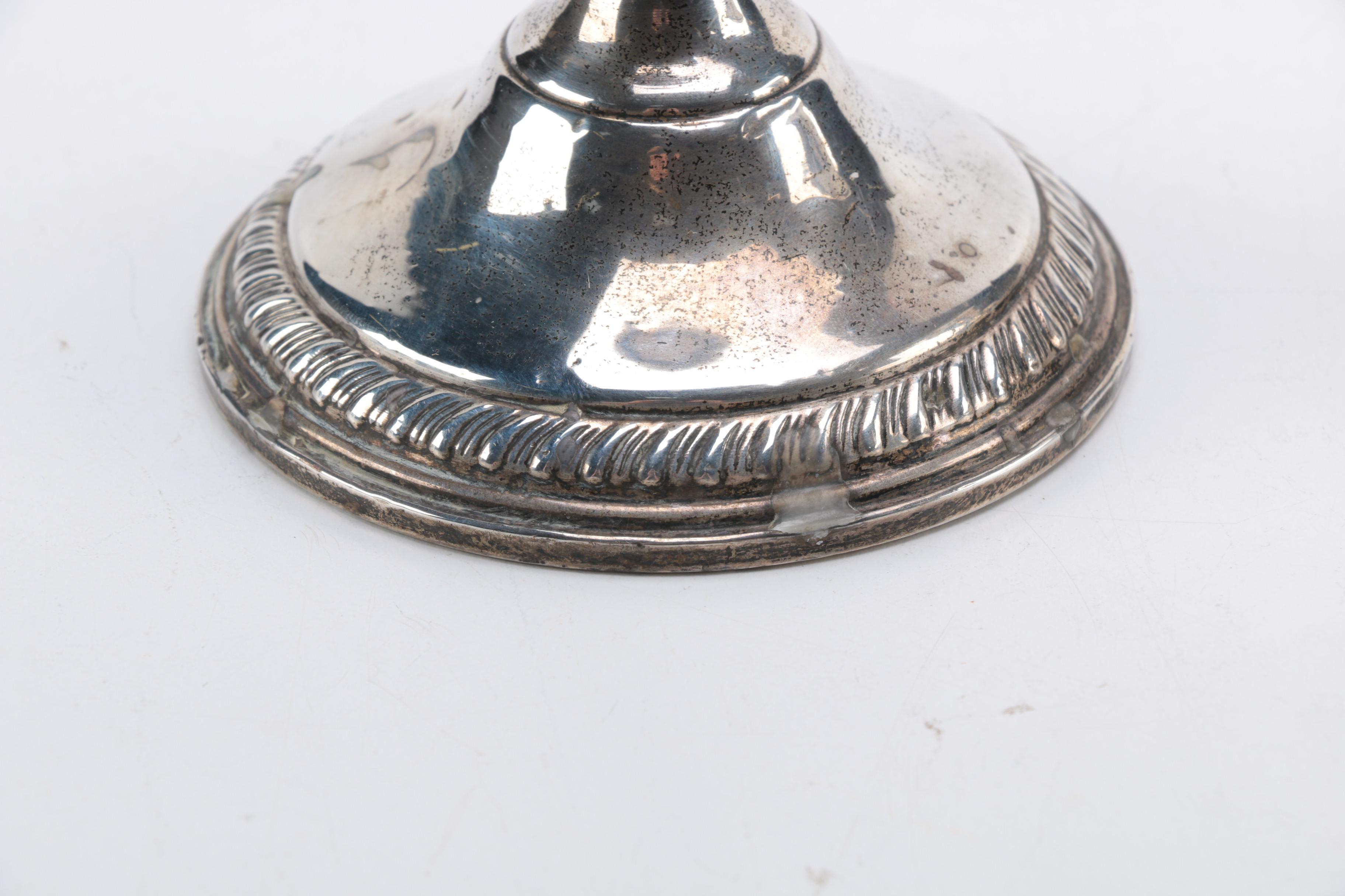 D.S. Spaulding Co. Weighted Sterling Candleholders