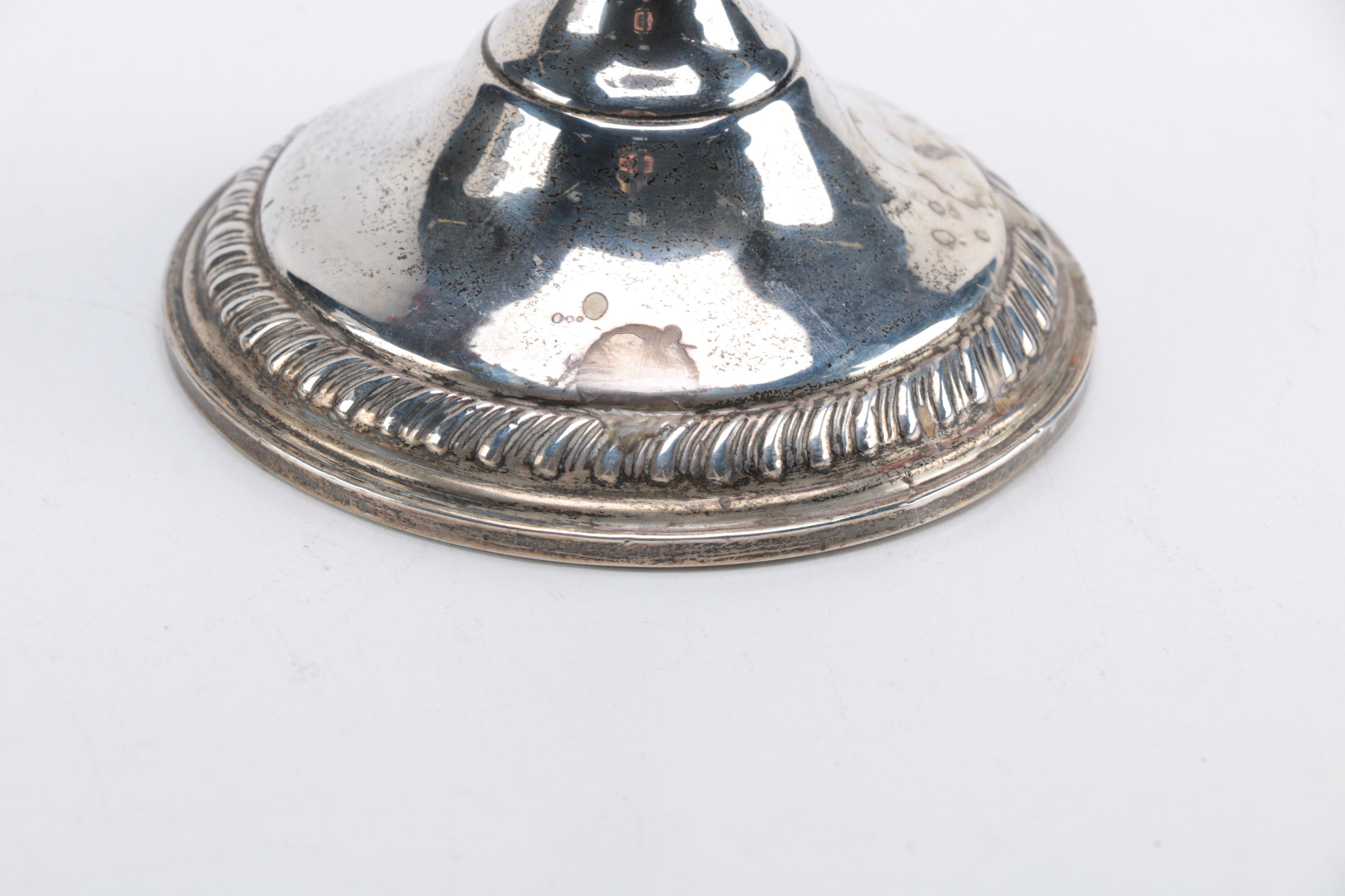 D.S. Spaulding Co. Weighted Sterling Candleholders