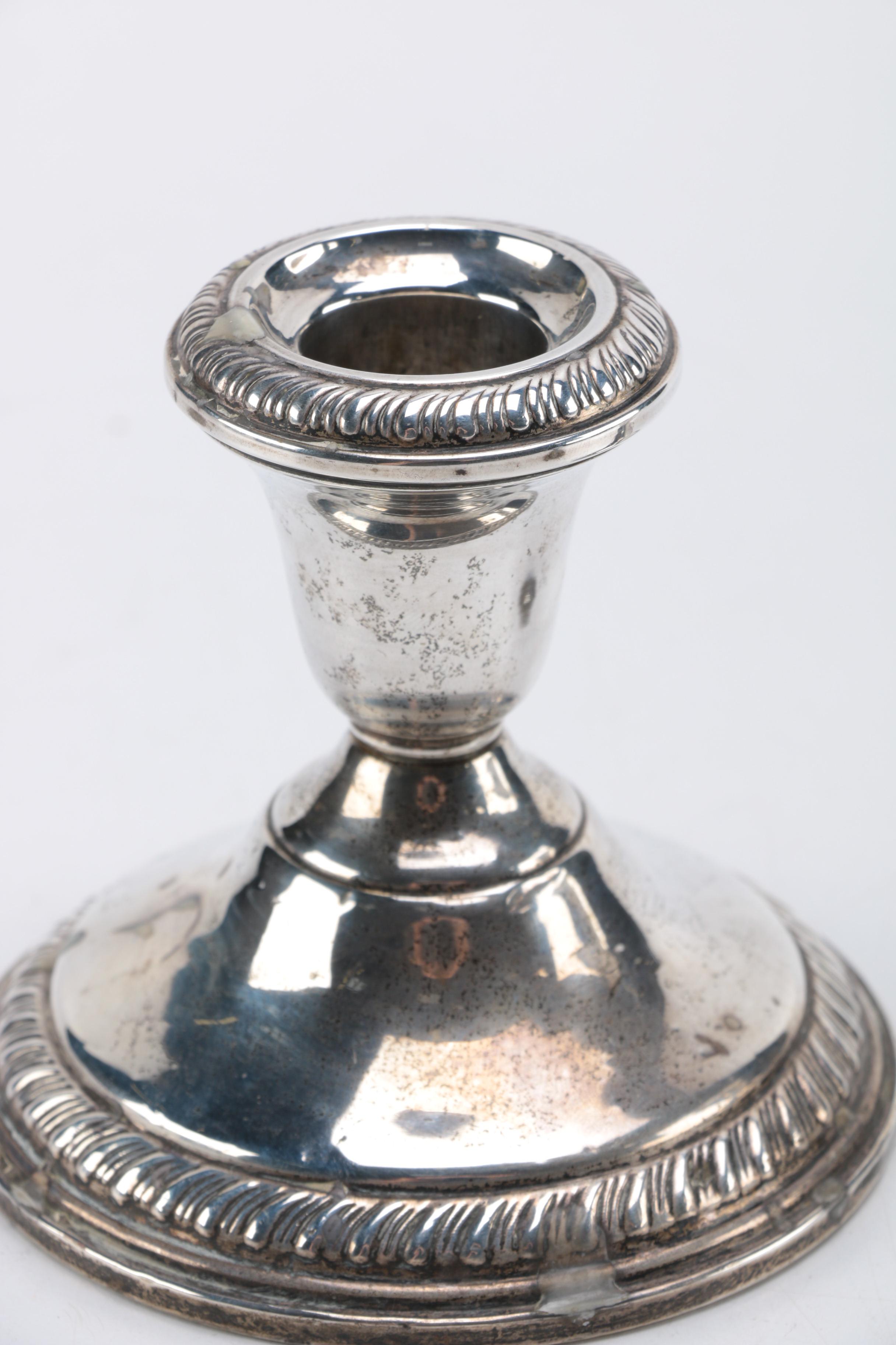 D.S. Spaulding Co. Weighted Sterling Candleholders