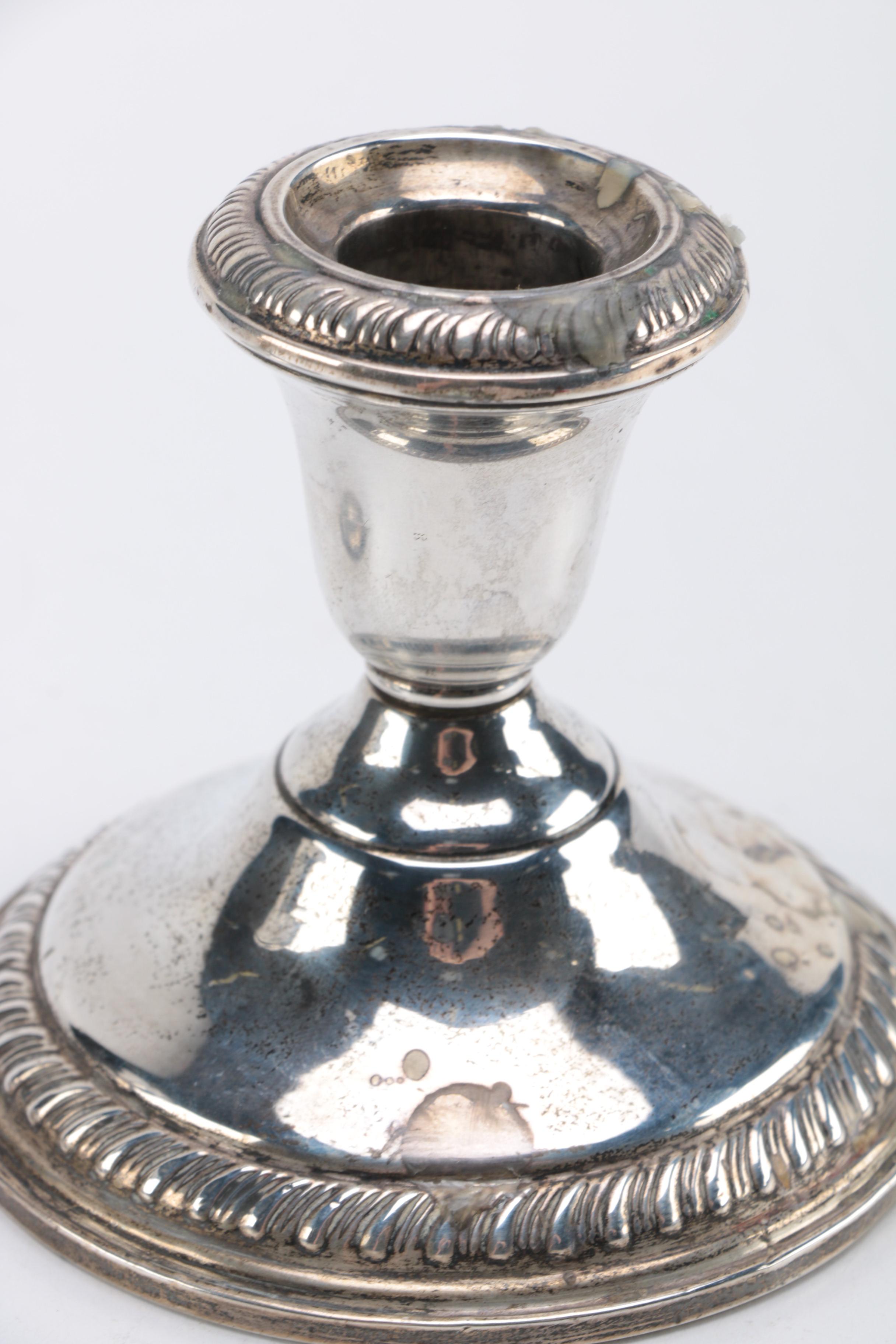 D.S. Spaulding Co. Weighted Sterling Candleholders