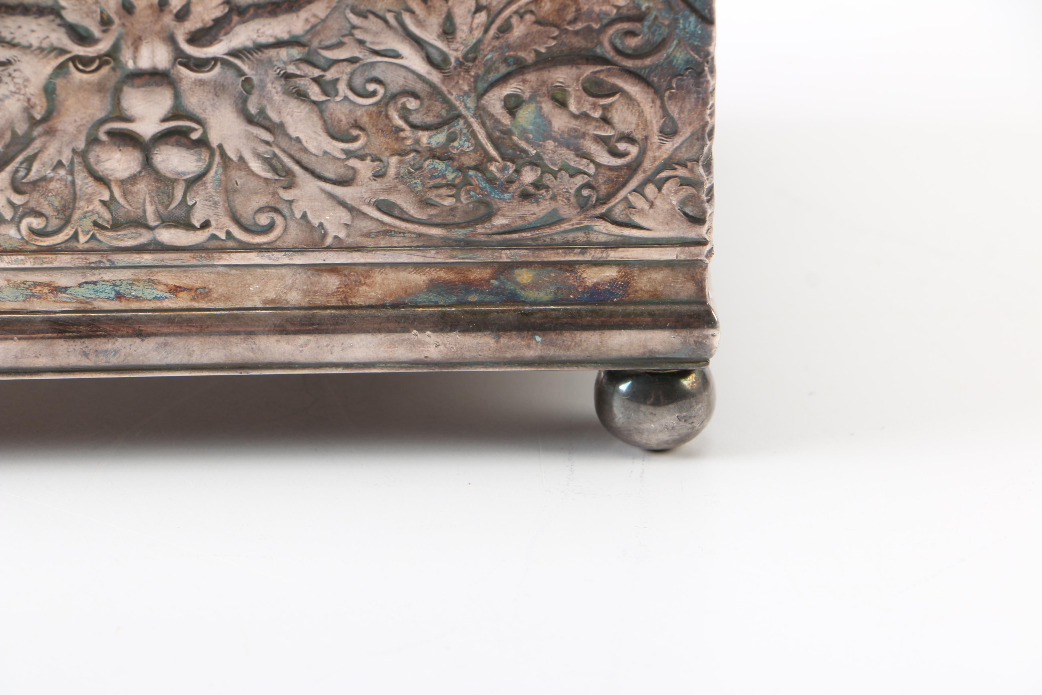 Derby Silver Co. Silver Plate Tobacco Humidor