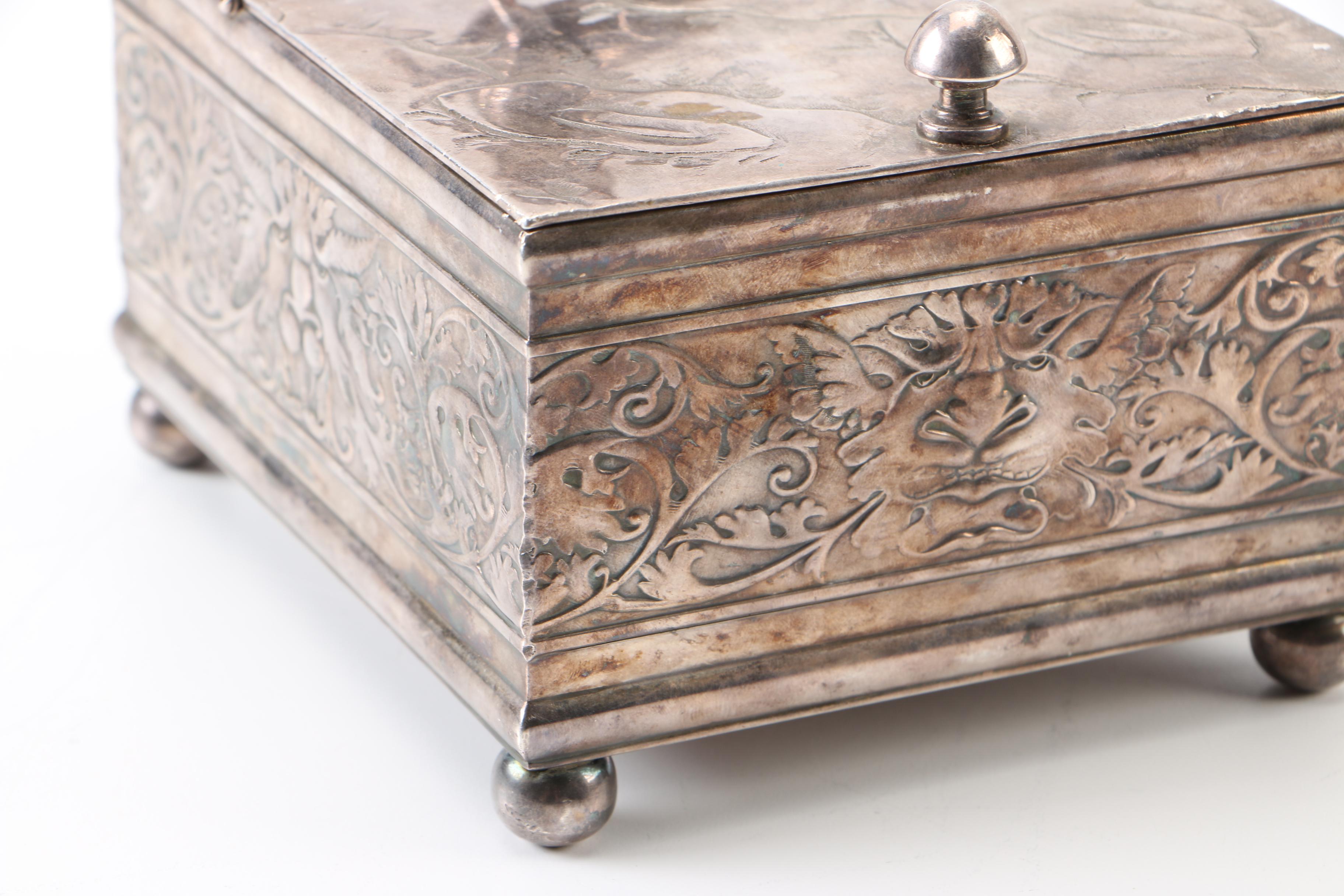 Derby Silver Co. Silver Plate Tobacco Humidor