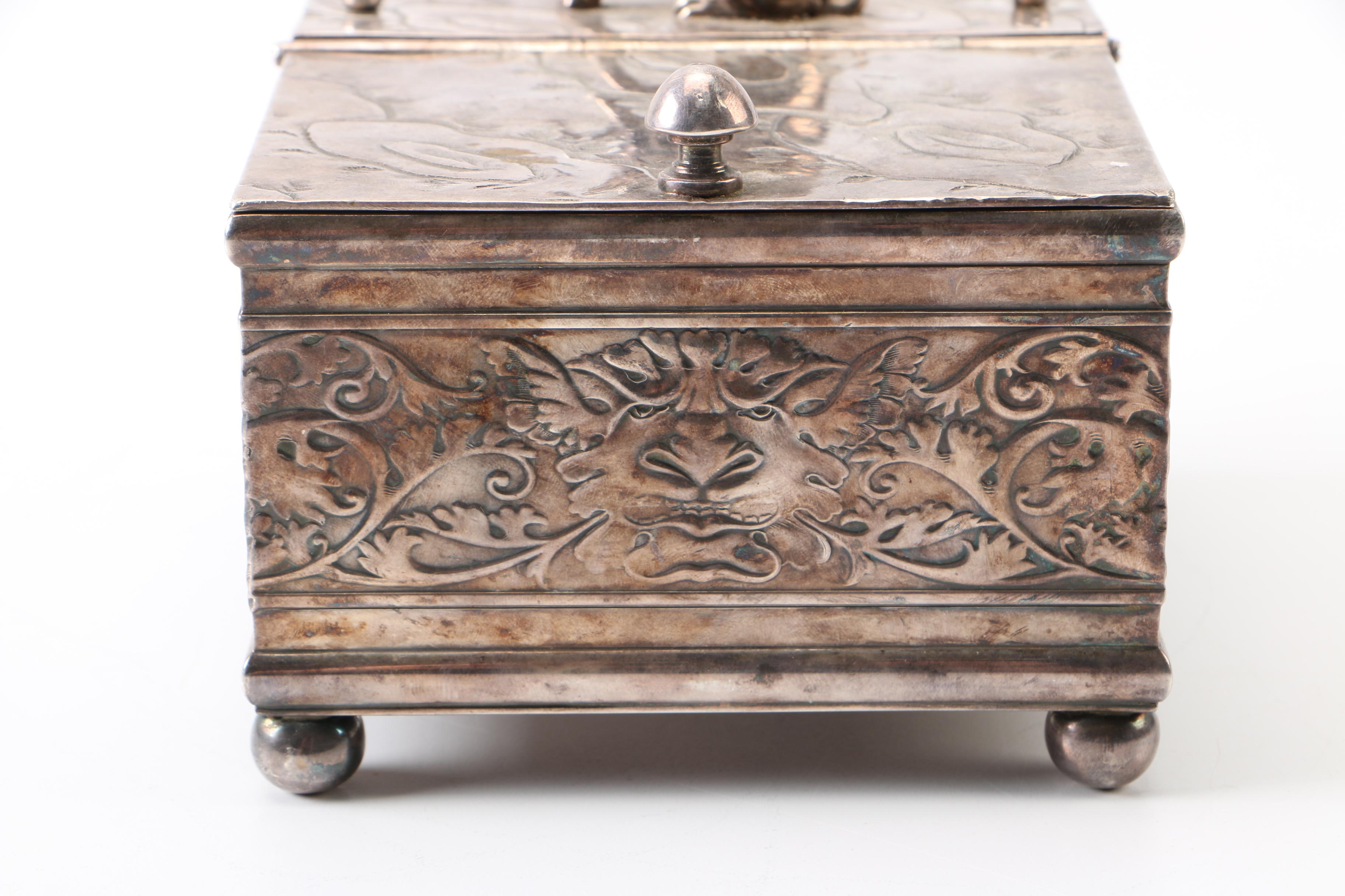 Derby Silver Co. Silver Plate Tobacco Humidor