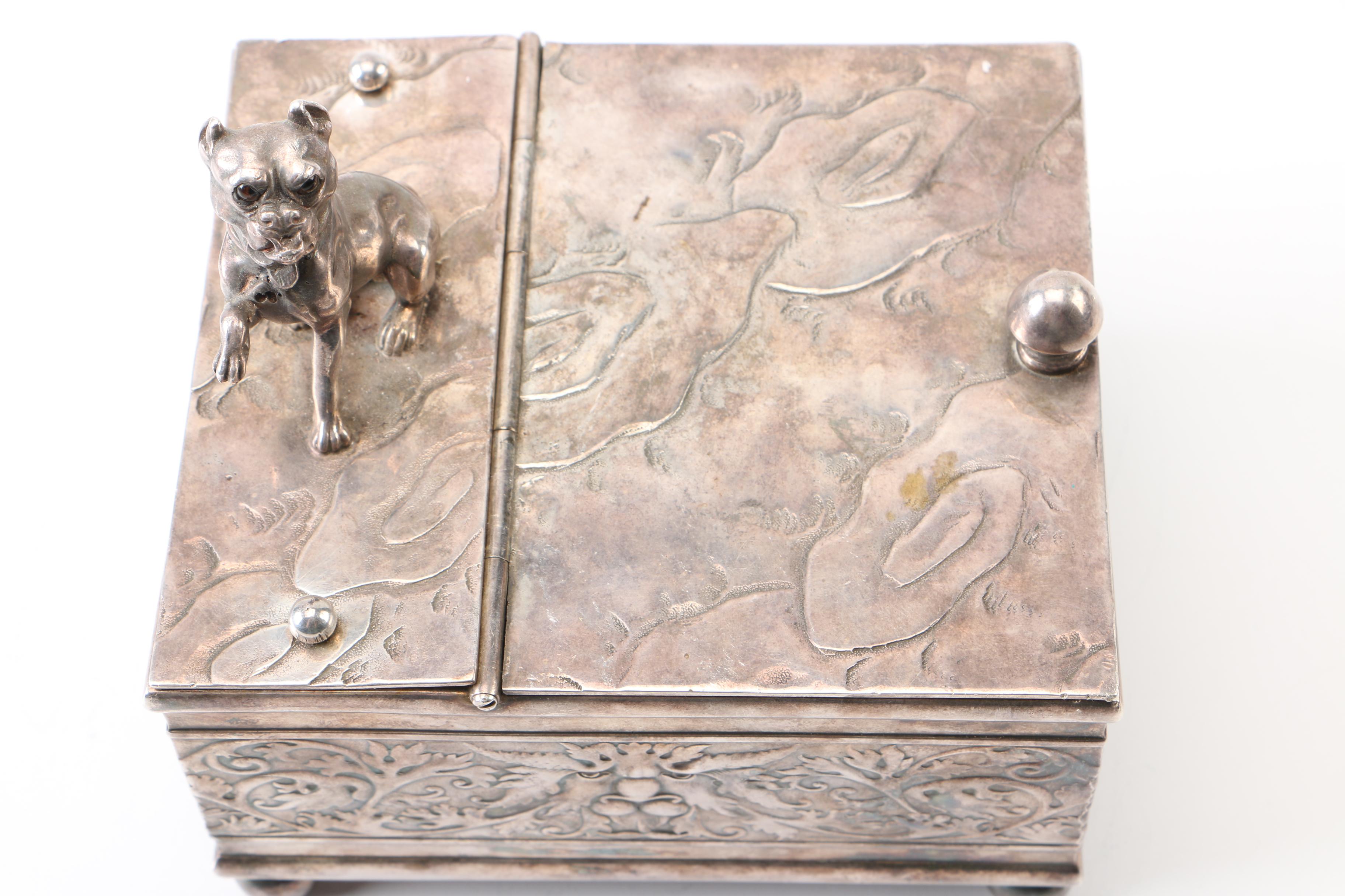 Derby Silver Co. Silver Plate Tobacco Humidor