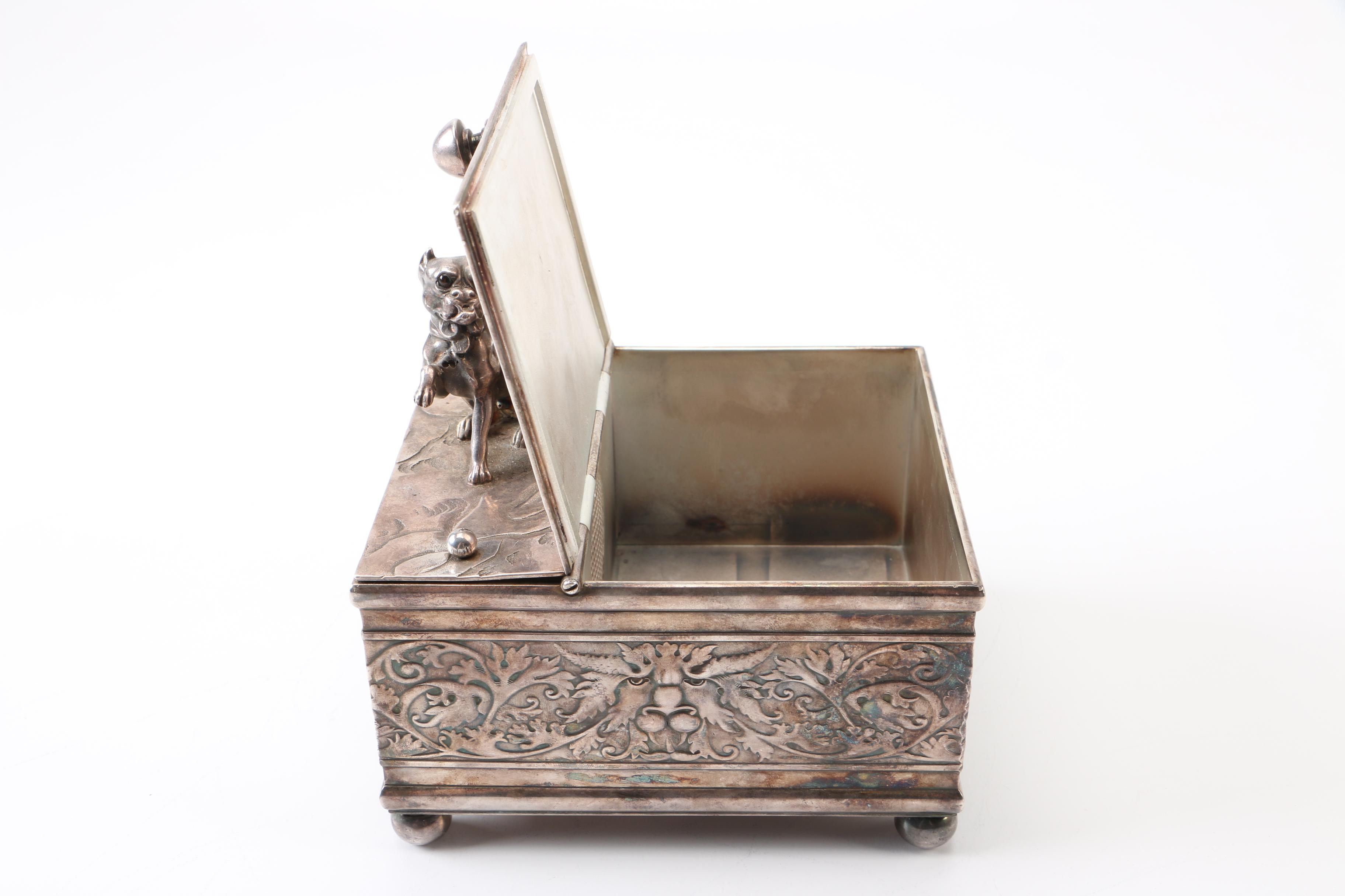 Derby Silver Co. Silver Plate Tobacco Humidor