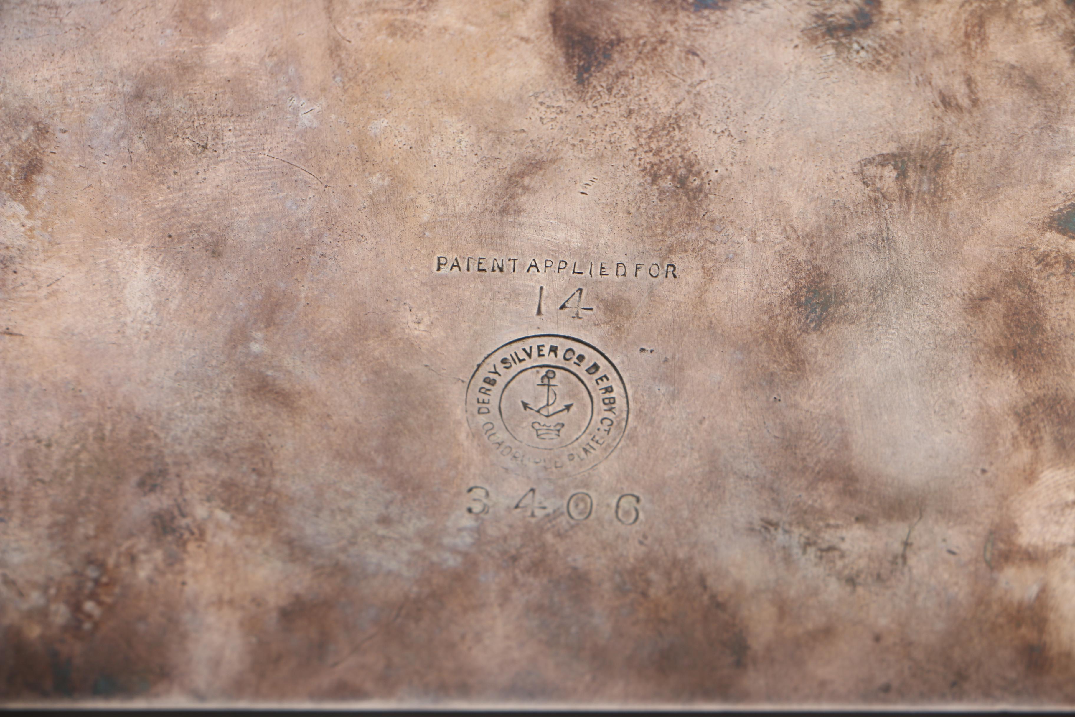 Derby Silver Co. Silver Plate Tobacco Humidor