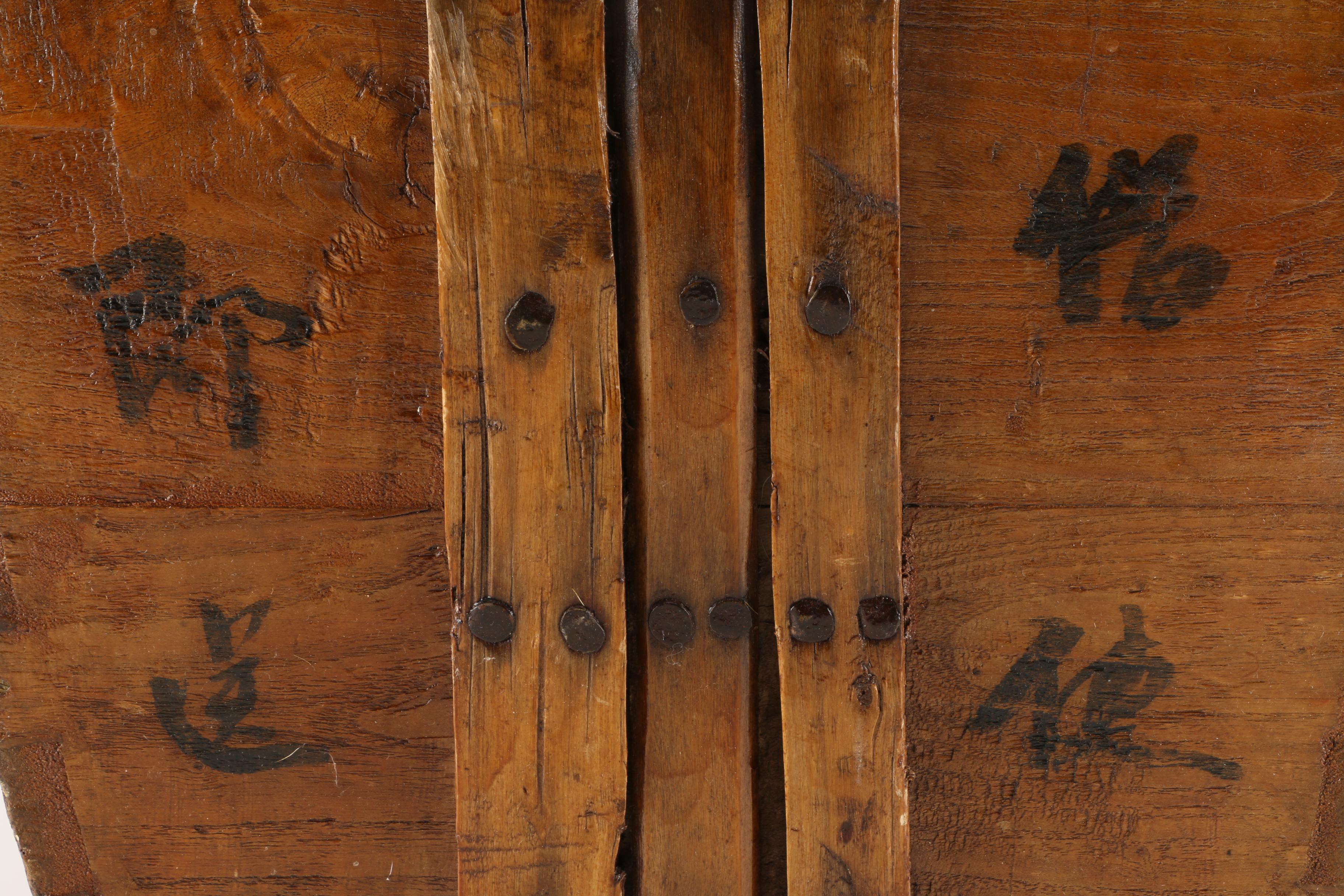 Antique Chinese Wooden Rice Bucket