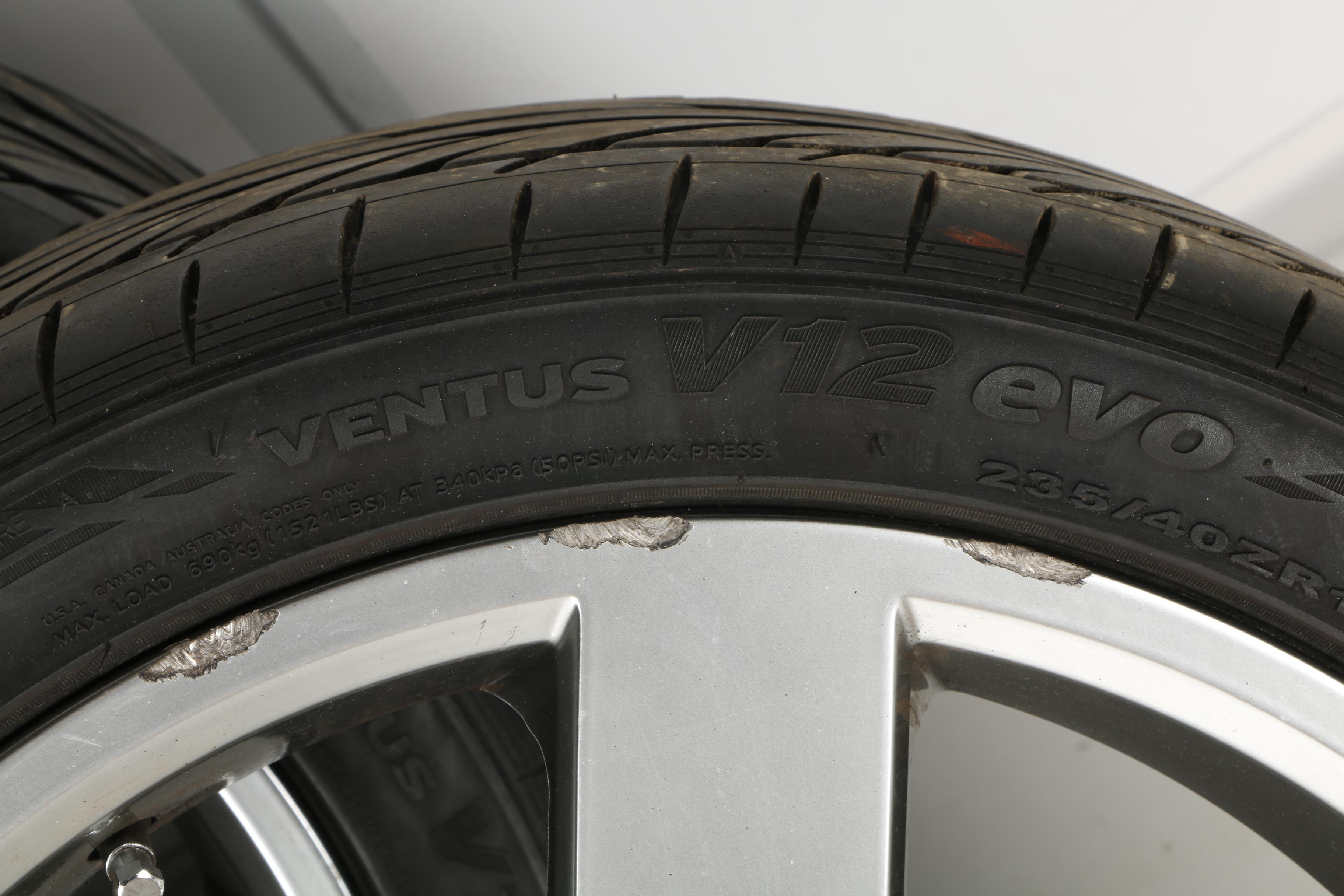 Hankook Ventus V12 EVO Racing Tires with Volvo Rims