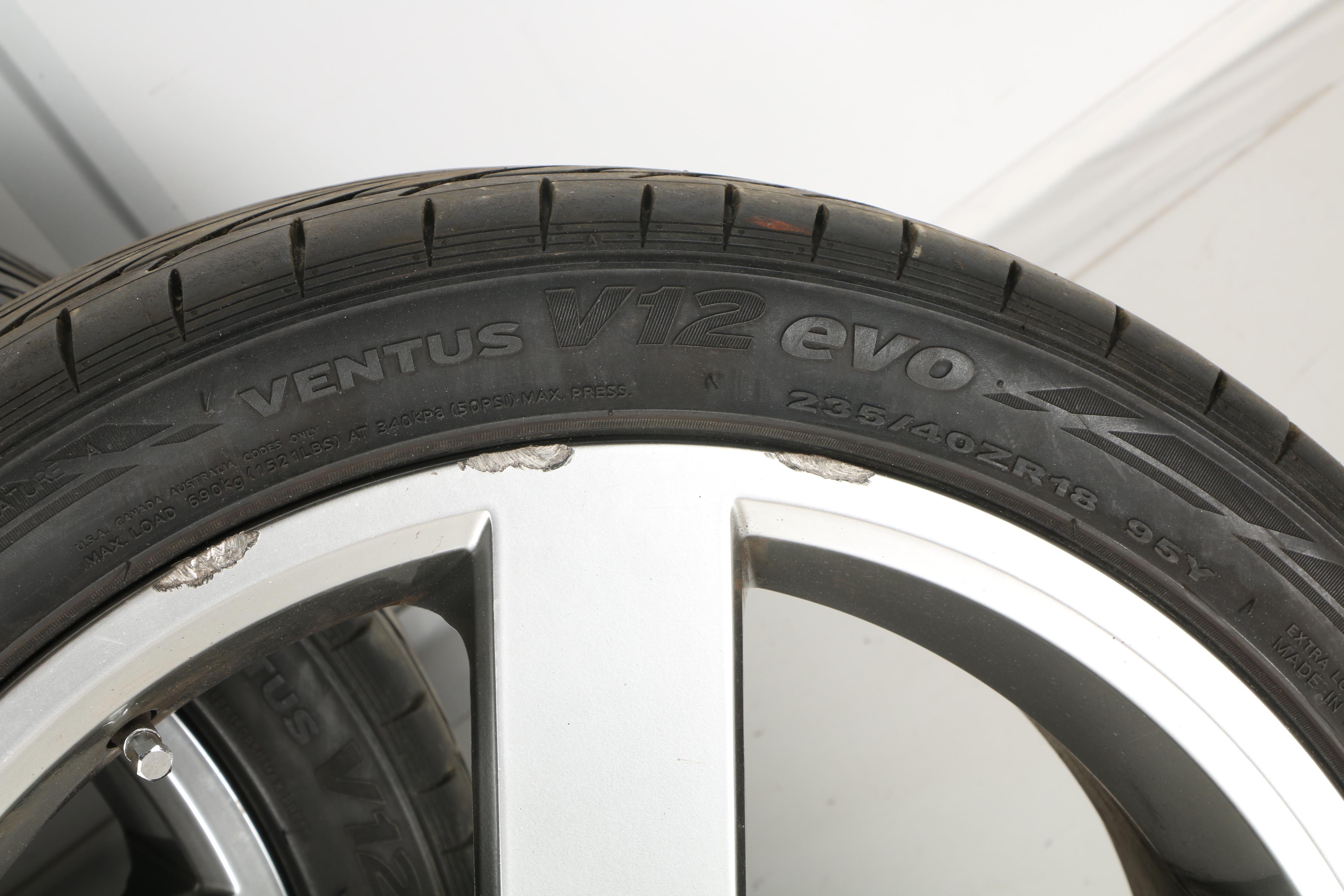 Hankook Ventus V12 EVO Racing Tires with Volvo Rims