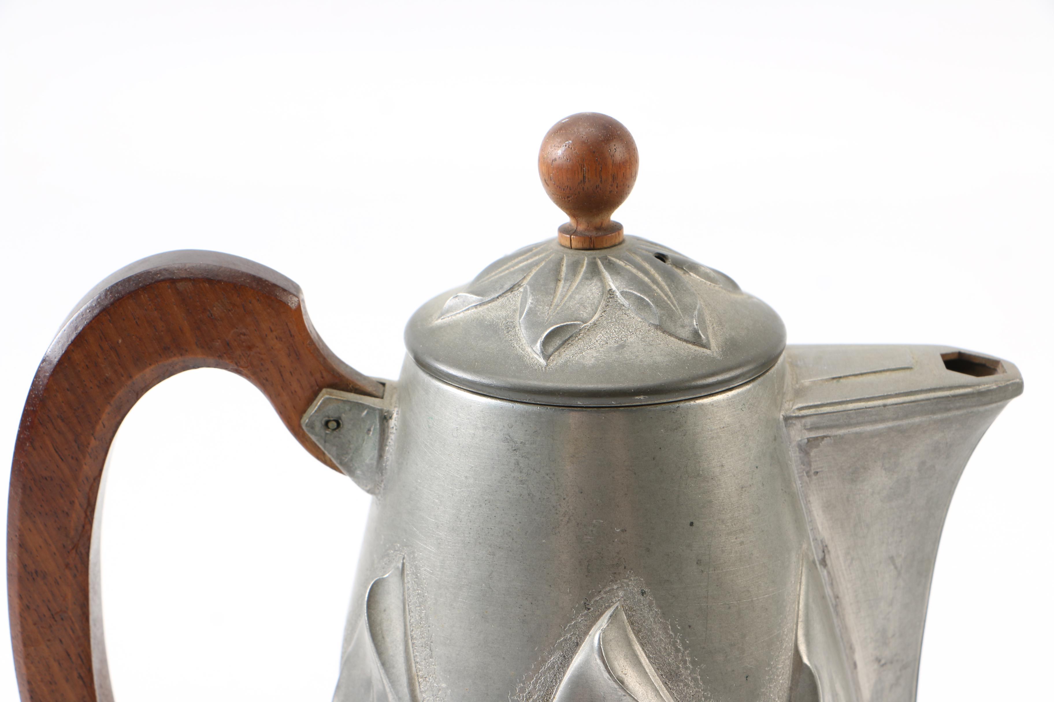 Pewter Coffee Pot and Tableware by Etain Garanti