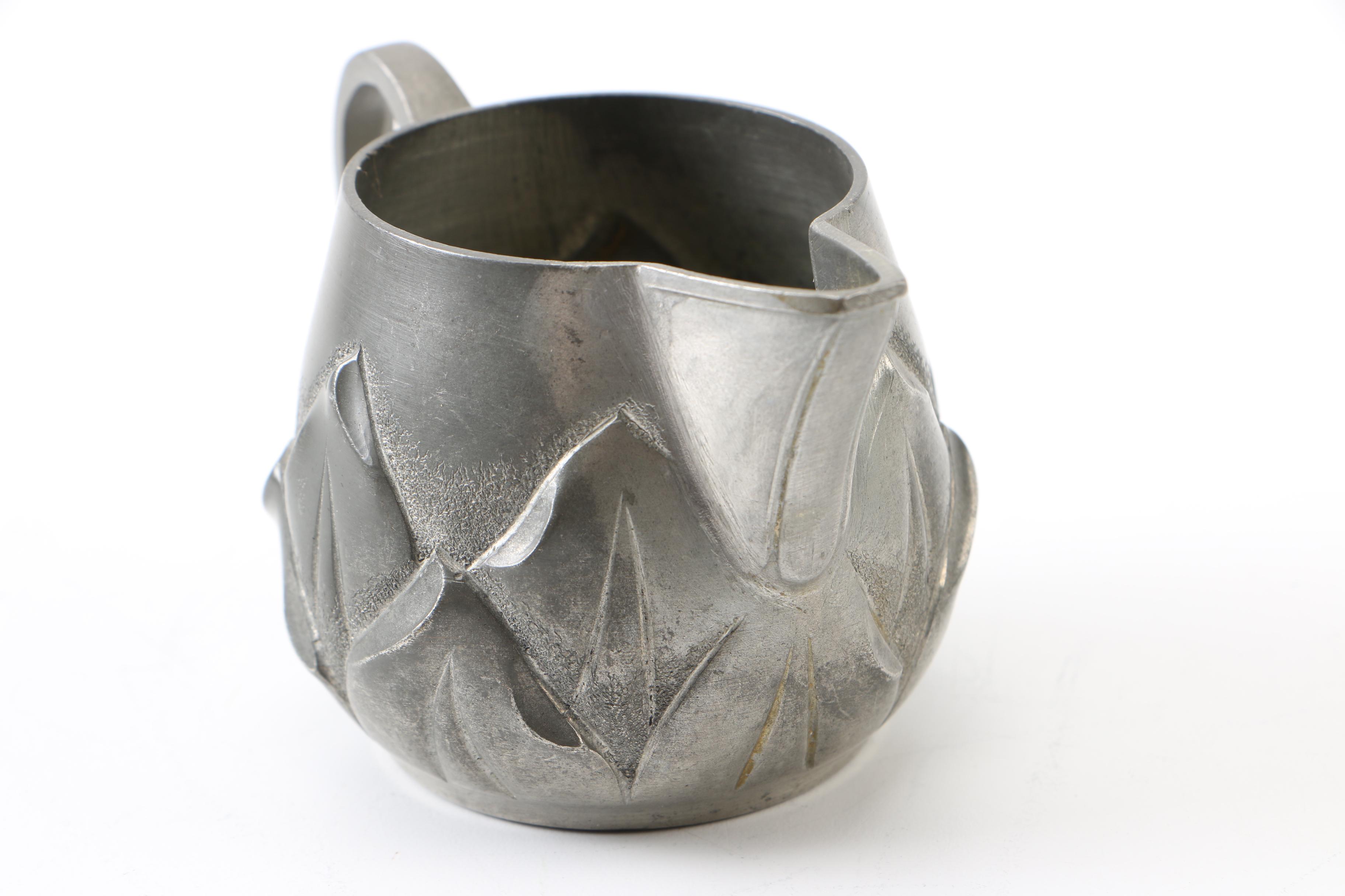 Pewter Coffee Pot and Tableware by Etain Garanti