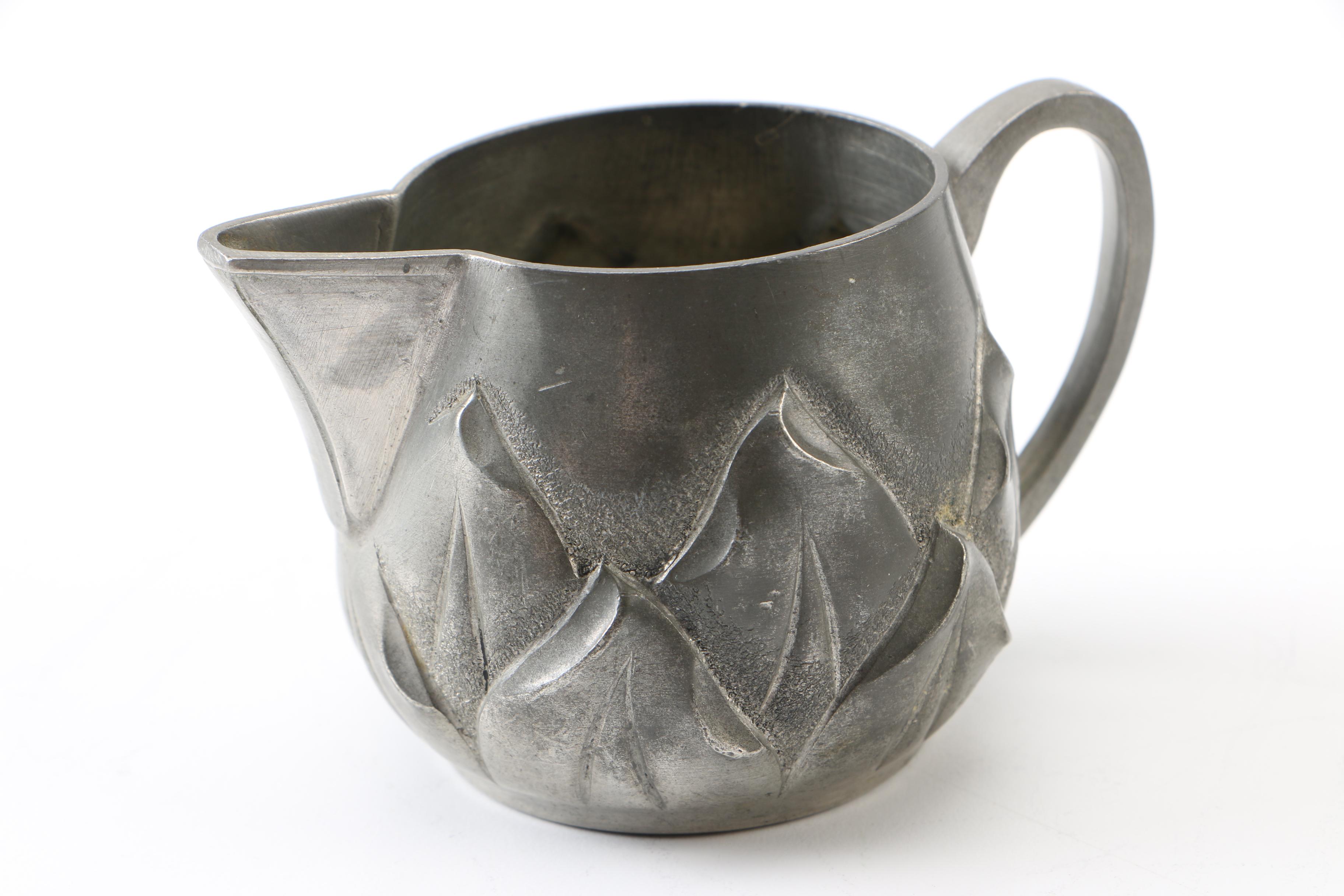 Pewter Coffee Pot and Tableware by Etain Garanti