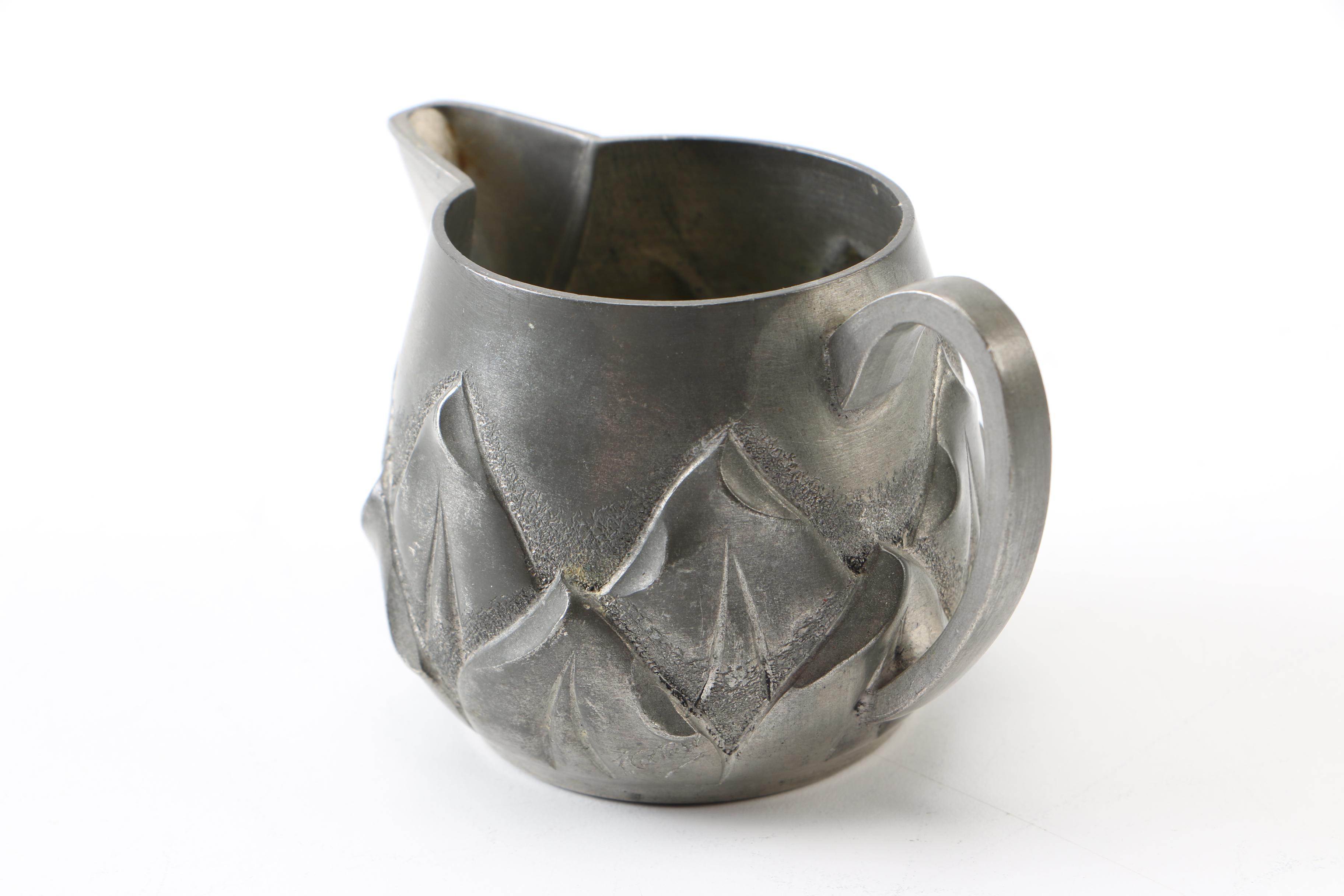 Pewter Coffee Pot and Tableware by Etain Garanti