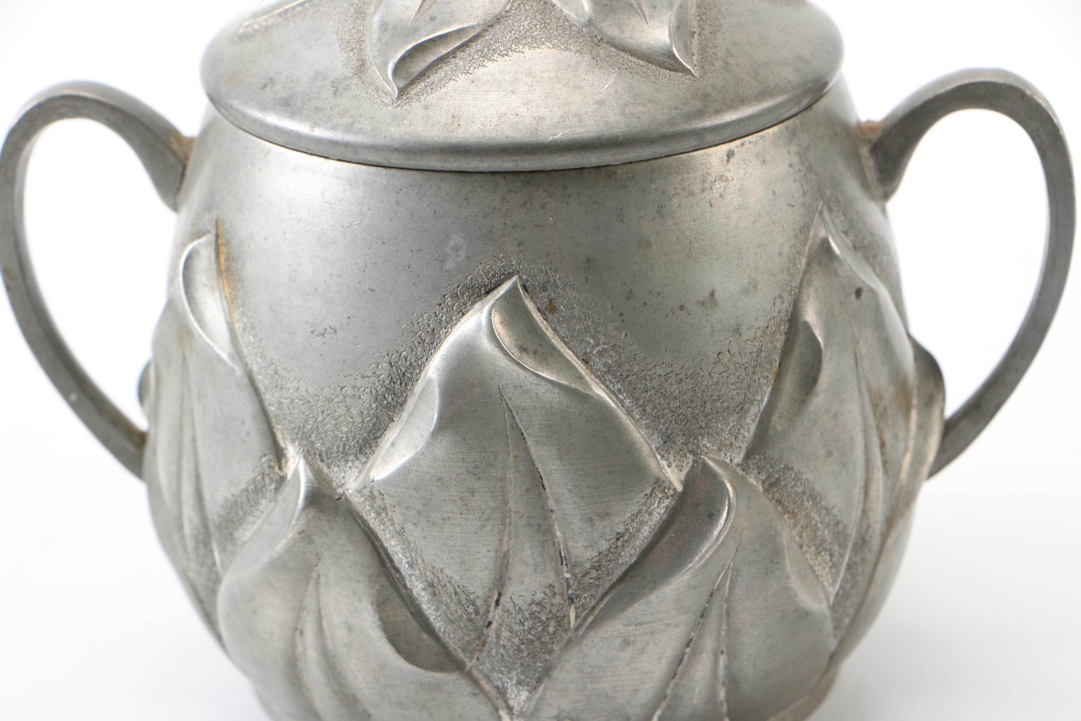 Pewter Coffee Pot and Tableware by Etain Garanti