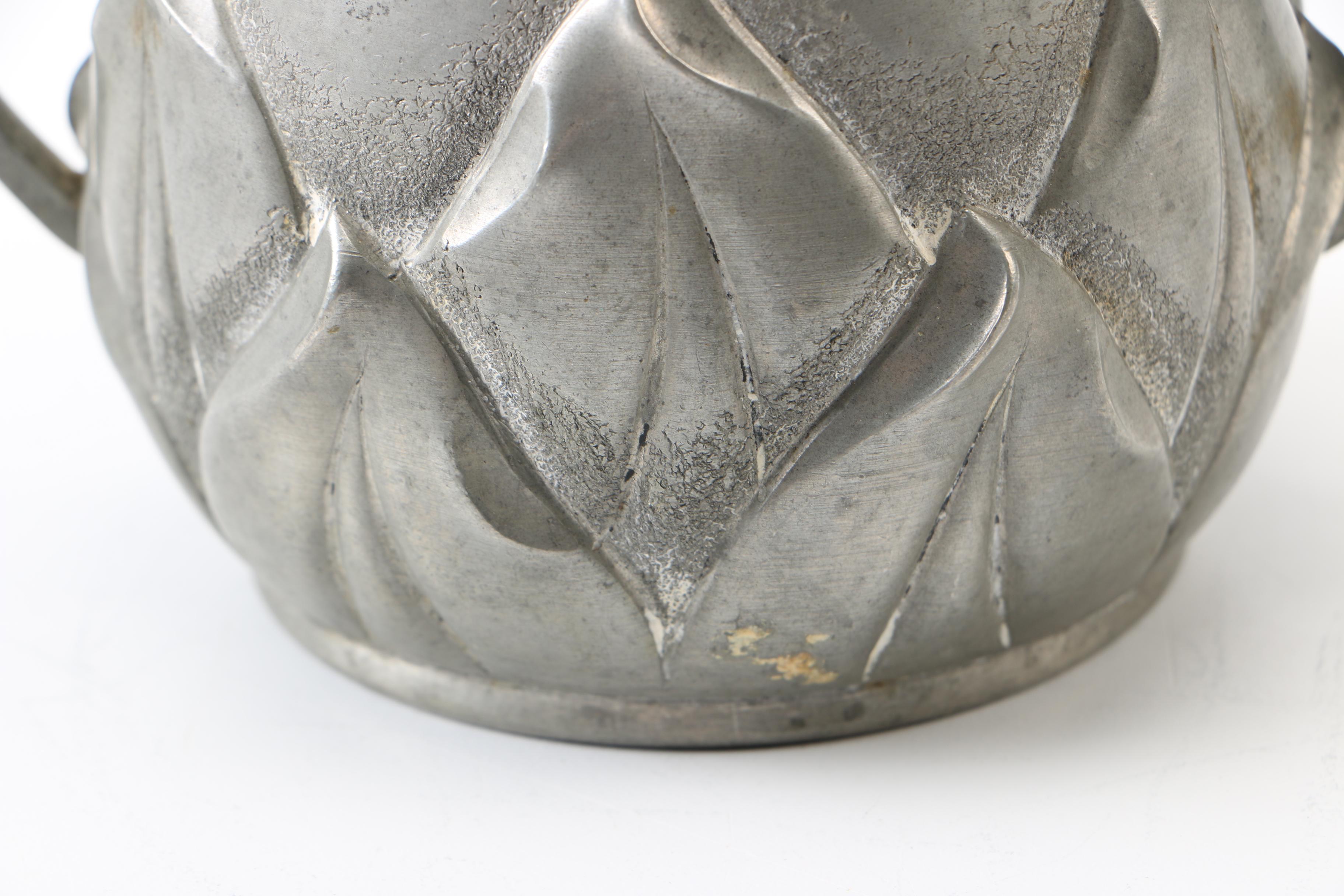 Pewter Coffee Pot and Tableware by Etain Garanti